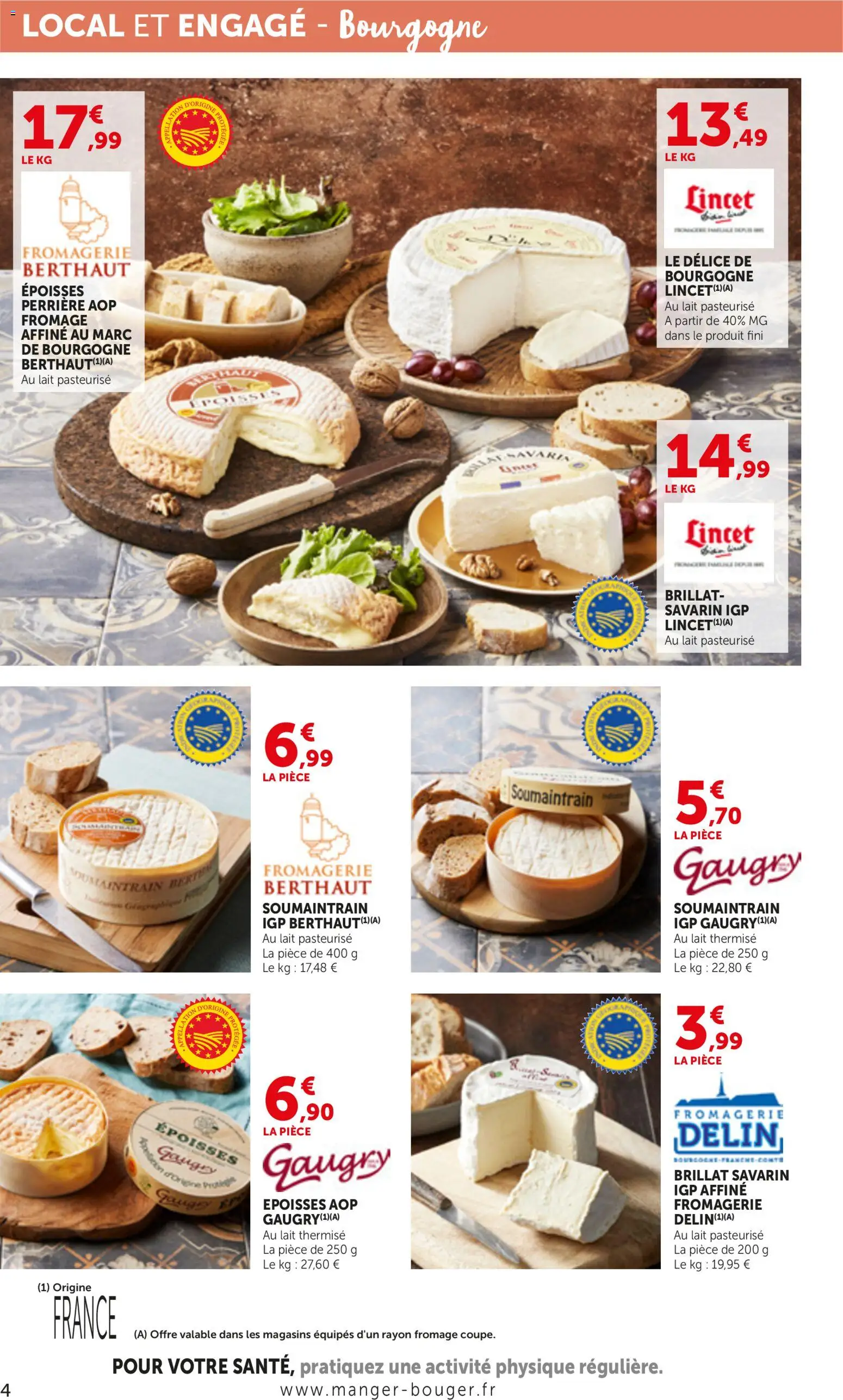 {H1} | Page: 4 | Produits: Brillat Savarin, Bourgogne, Époisses, Lait