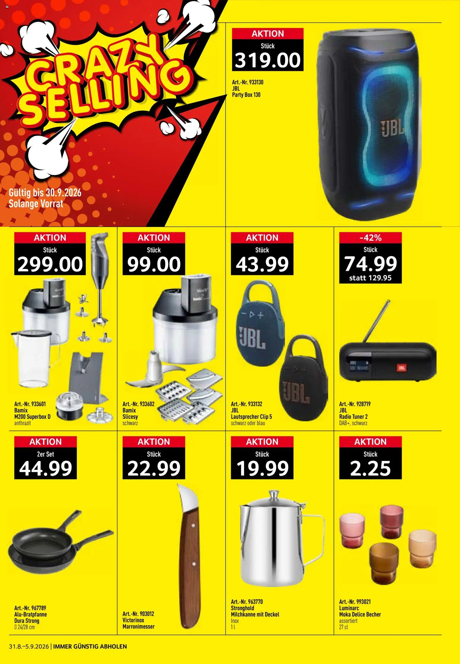 Prodega aktionen – gültig ab 31.08.2026 | Seite: 33 | Produkte: Box, Deckel, Radio, Lautsprecher