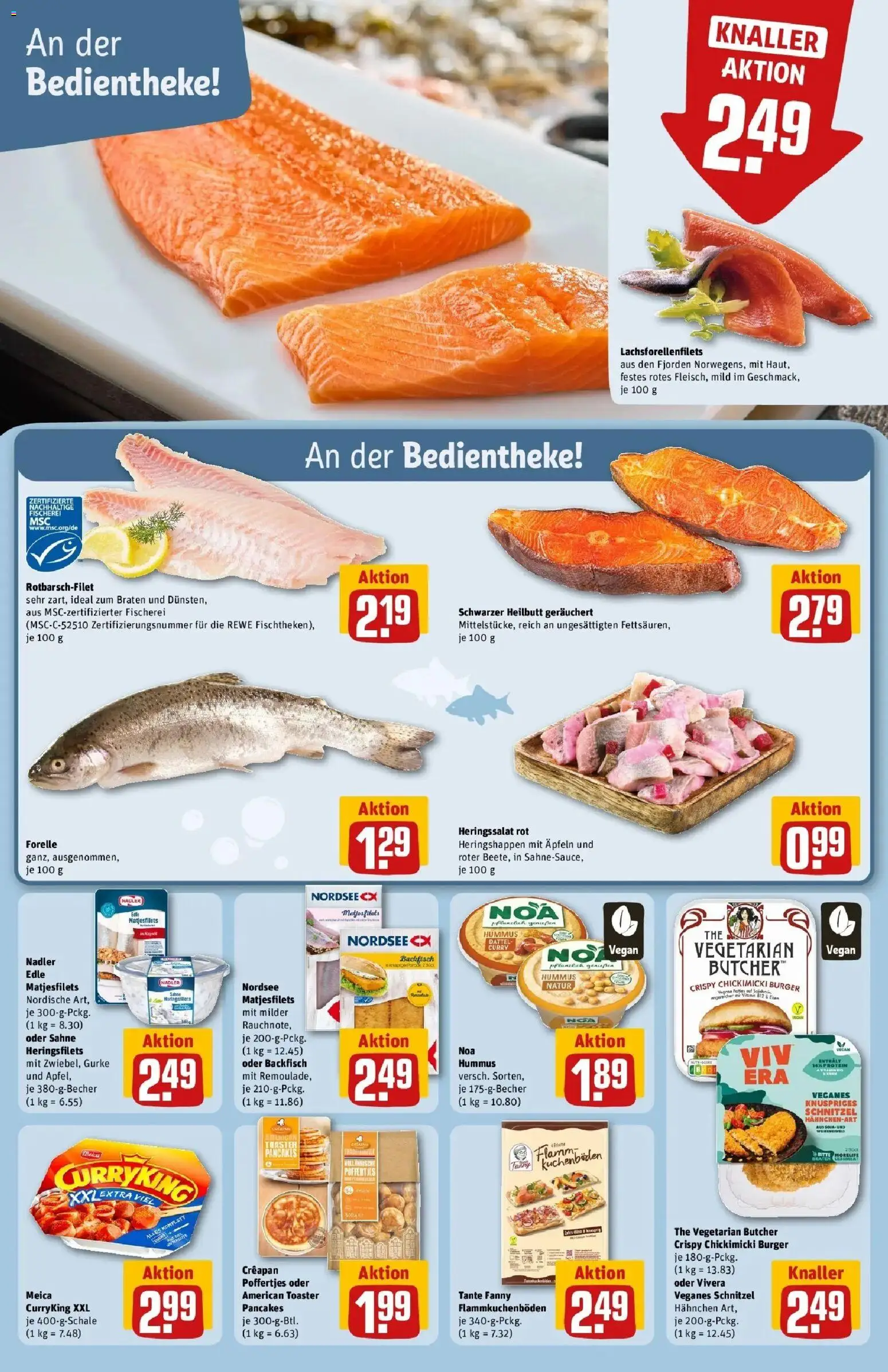 REWE Prospekt ab 14.09.2026 zum Blättern » Angebote | Seite: 10 | Produkte: Burger, Dattel, Hummus, Sahne