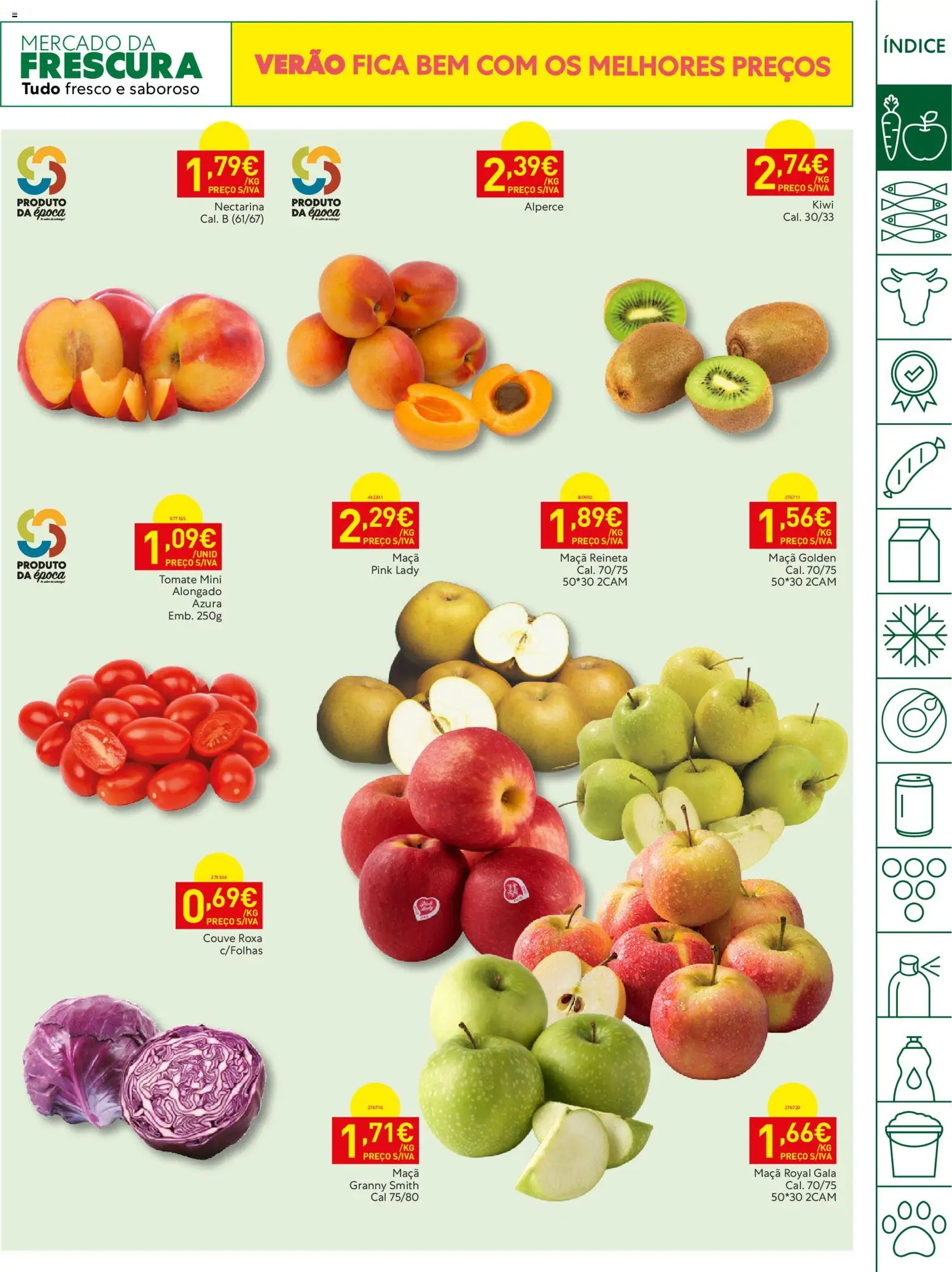 Recheio folheto Madeira │ válido de 23/06/2026 | Página: 3 | Produtos: Maça, Tomate, Kiwi, Couve