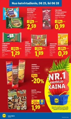 LIDL leidinys galioja nuo 2026.06.22 | Puslapis: 34 | Prekių: Sausainiai, Šokoladas, Krepšelis, Vafliai