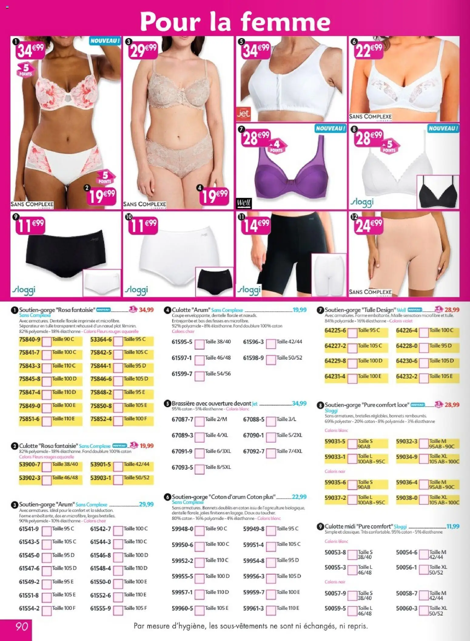 {H1} | Page: 90 | Produits: Coton, Culotte