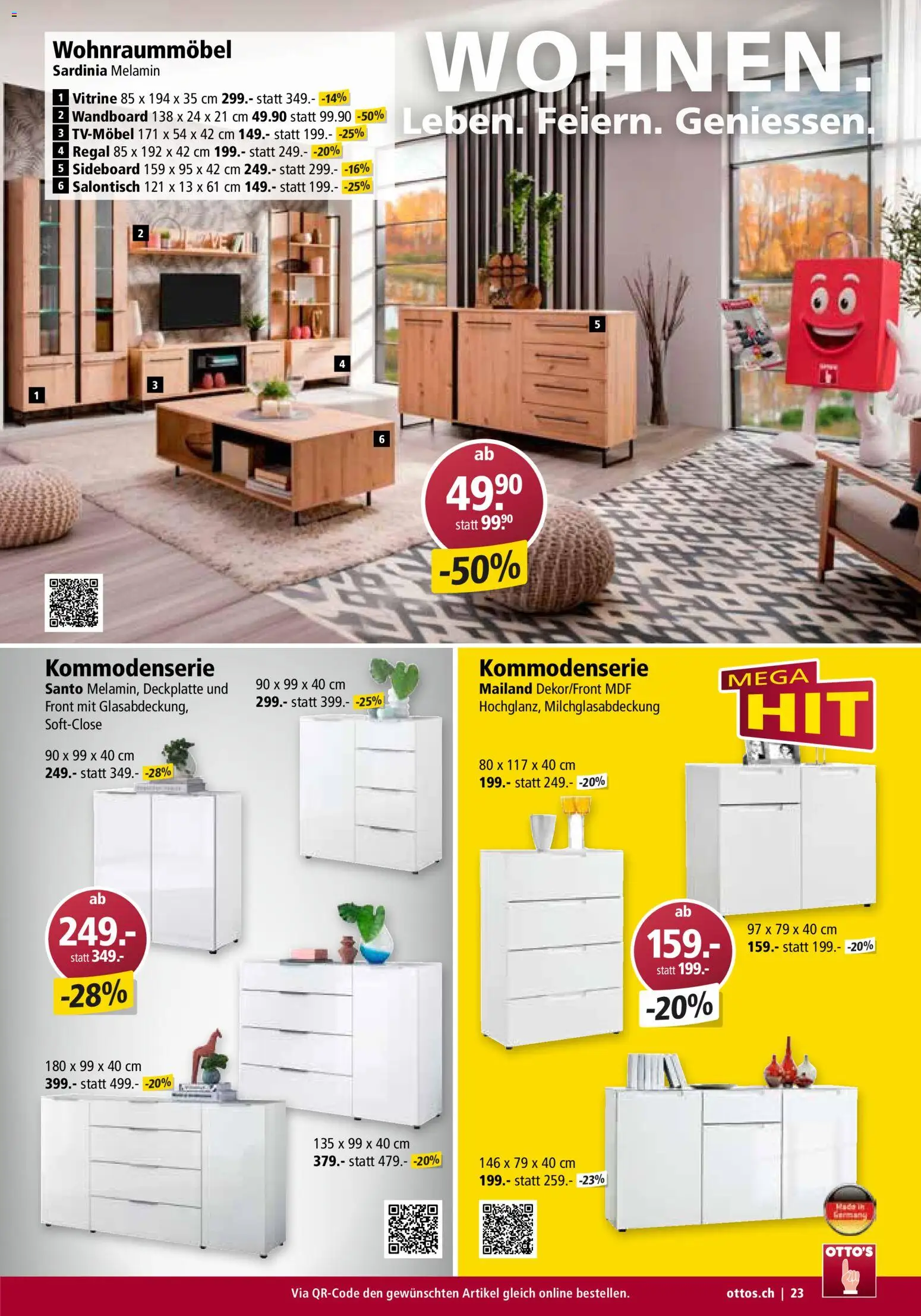 Otto's Aktionen Möbelflyer – gültig ab 01.07.2026 | Seite: 23 | Produkte: Vitrine, Regal, Wandboard, Sideboard