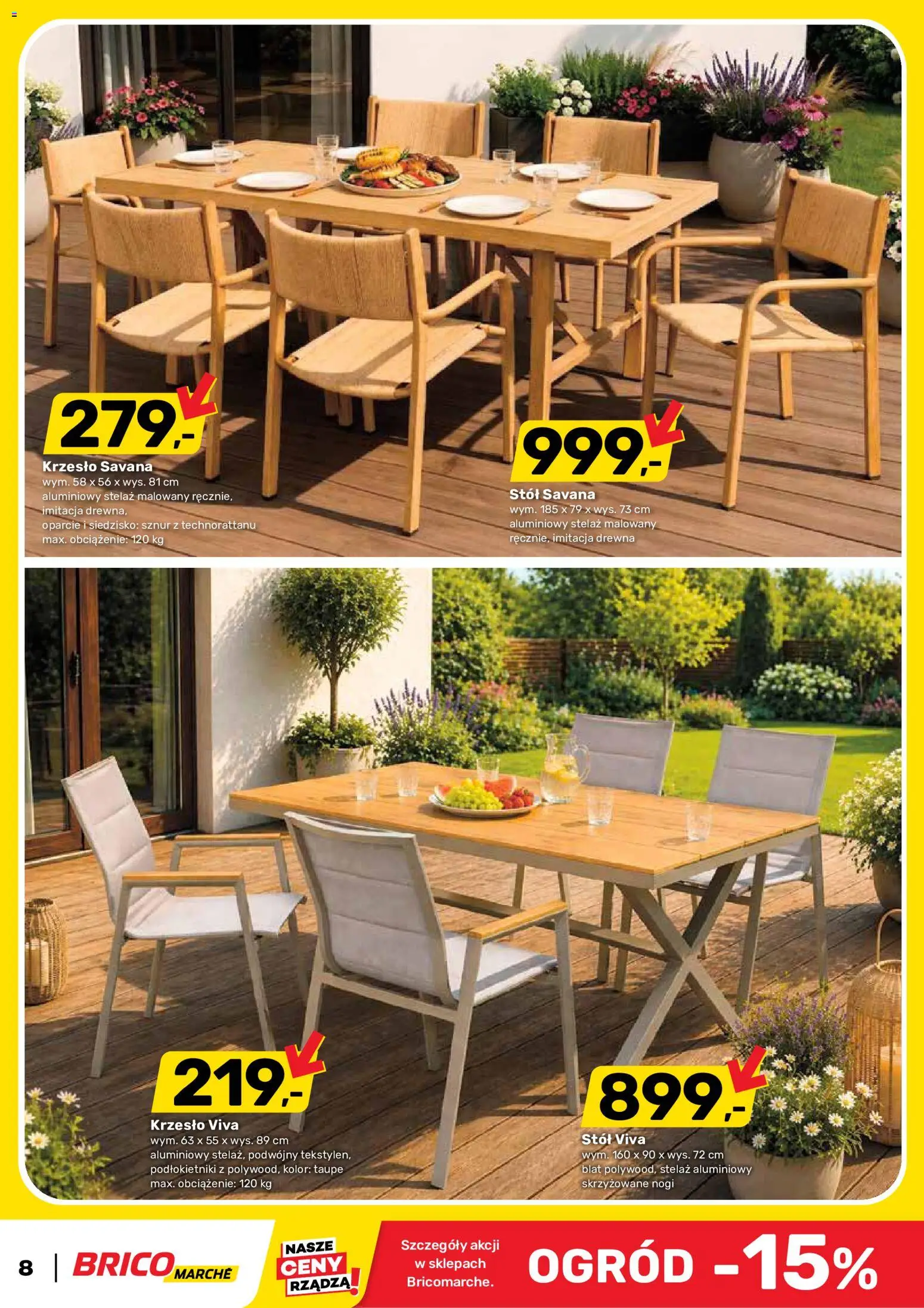 Brico Marché gazetka od 06.05.2026 | Strona: 8 | Produkty: Stół, Krzesło