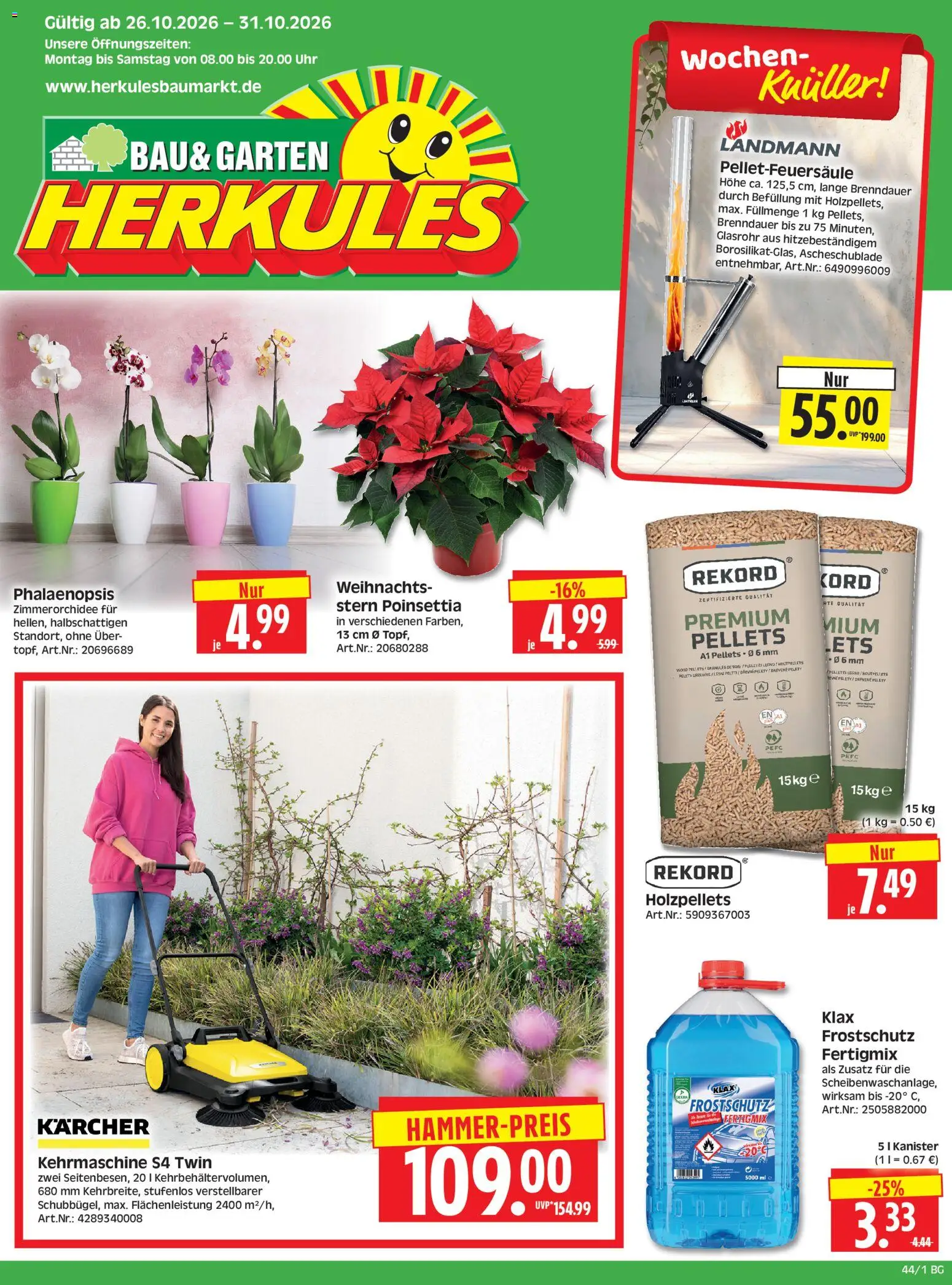 HERKULES Bau & Garten – gültig ab 26.10.2026 | Seite: 1 | Produkte: Uhr