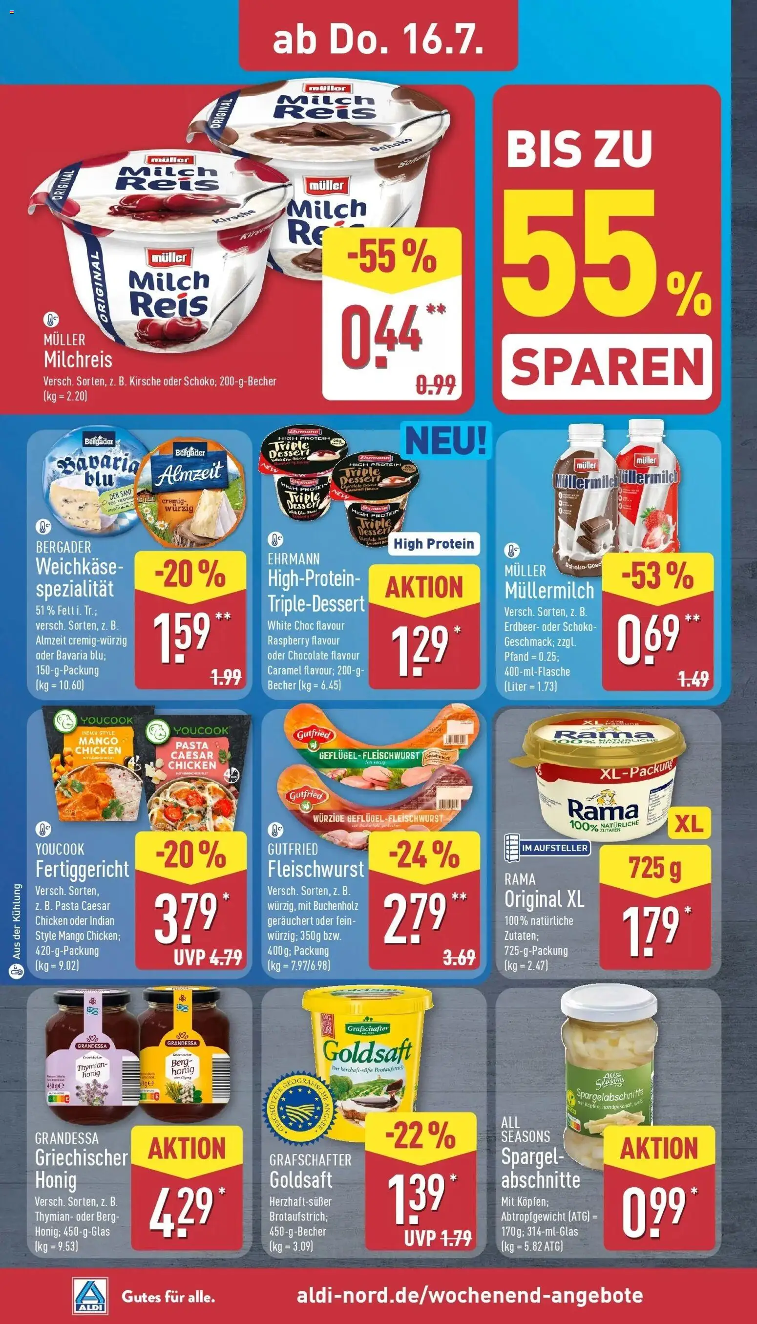 Aldi - ALDI Nord: Wochenangebote – gültig ab 12.07.2026 | Seite: 28 | Produkte: Rama, Milch, Mango, Pasta