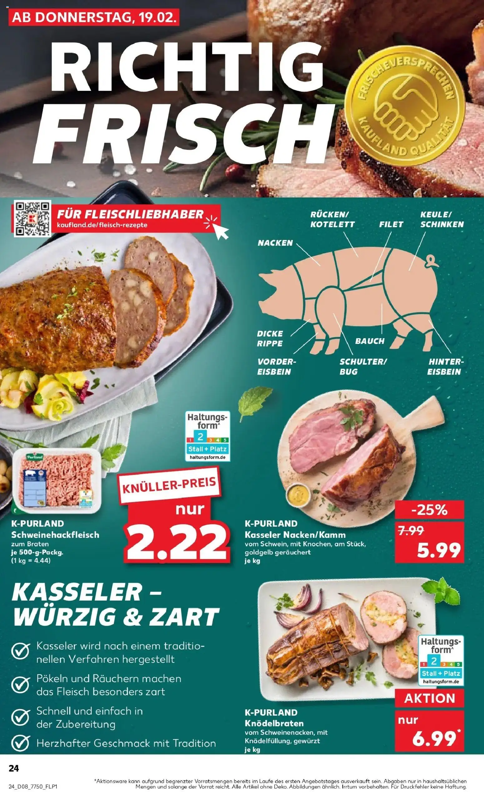 Kaufland prospekt Hermeskeil	 – gültig ab 19.02.2026 | Seite: 32 | Produkte: Schinken, Fleisch