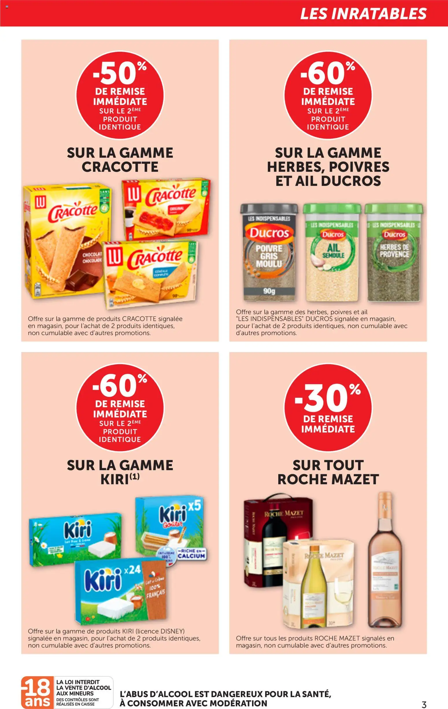 {H1} | Page: 3 | Produits: Ail, Kiri, Poivre, Chocolat