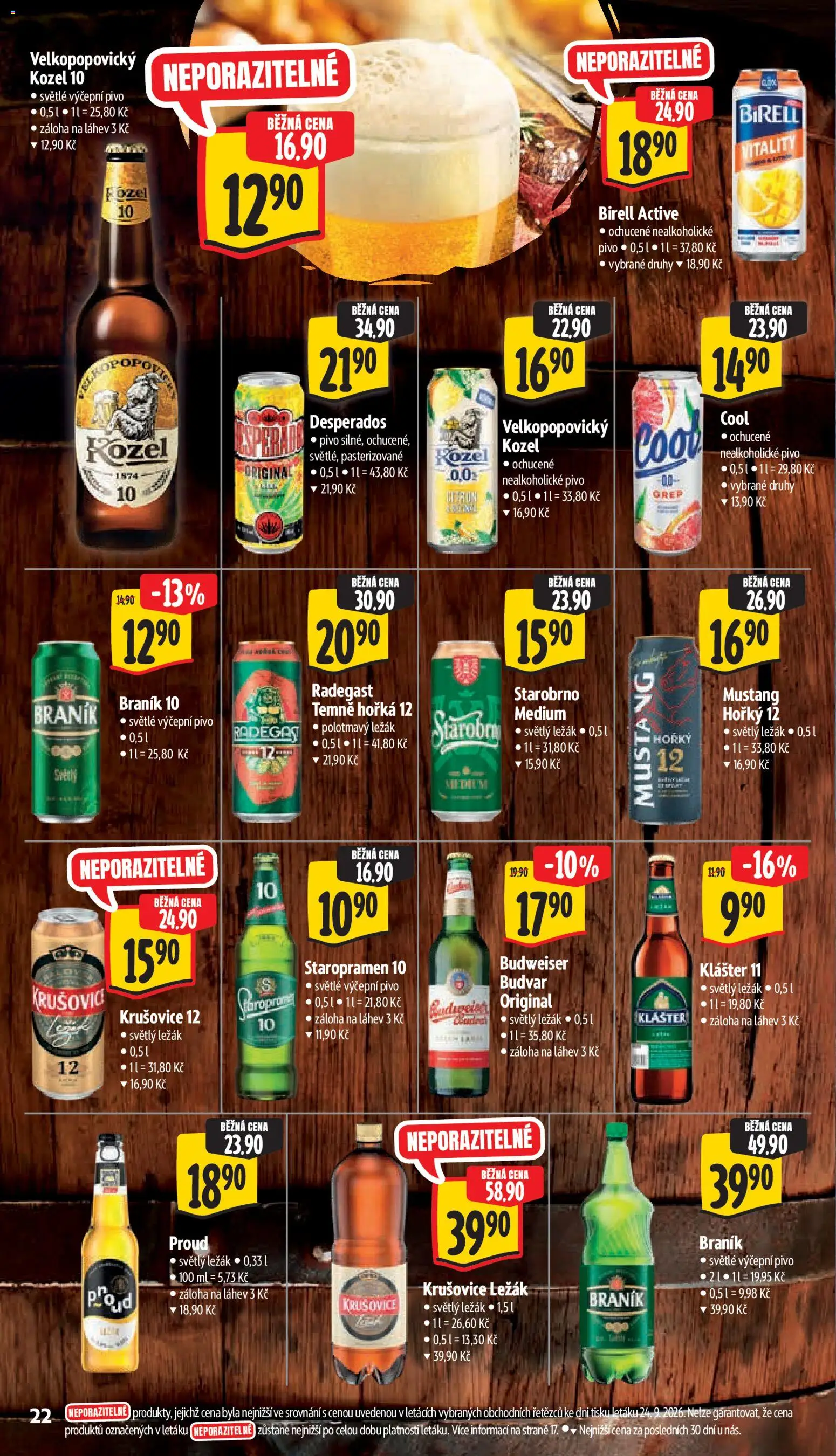 Albert leták - Supermarket od 30.09.2026 | Strana: 32 | Produkty: Budvar, Pivo, Desperados, Krušovice