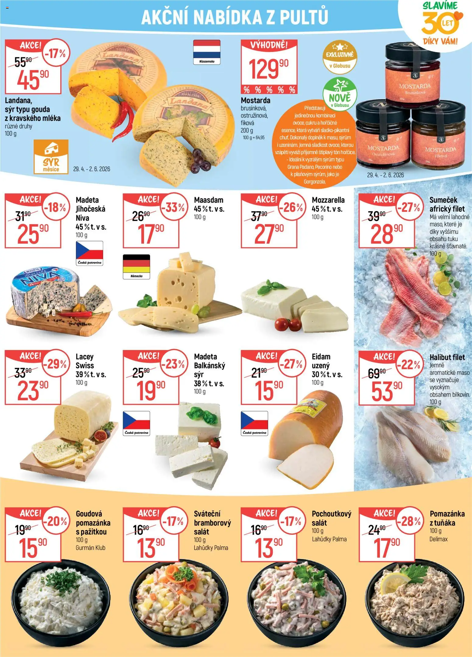 Globus leták - Plzeň od 06.05.2026 | Strana: 8 | Produkty: Salát, Pecorino, Pomazánka, Filet