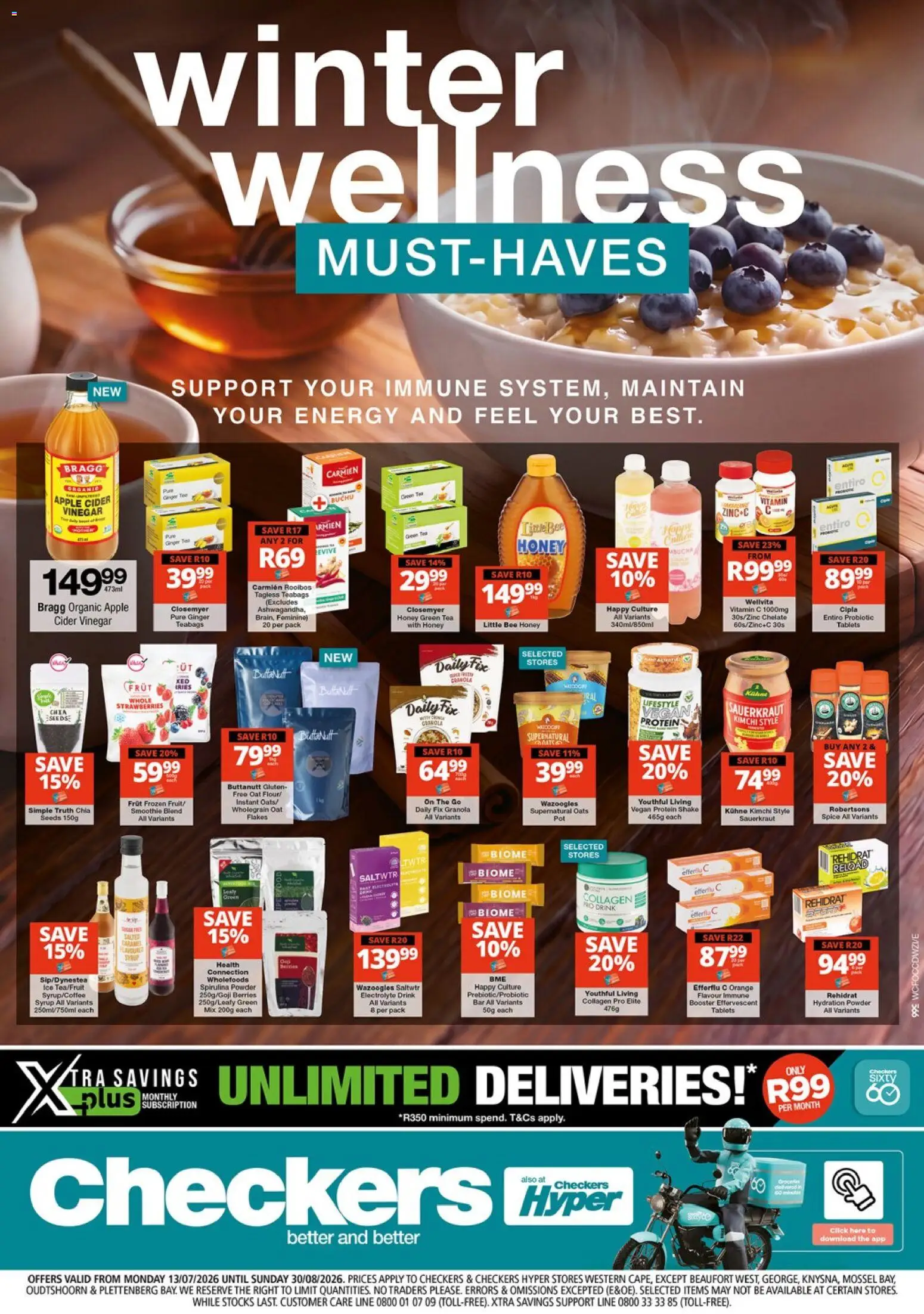 New Checkers catalogue – valid from 13/07/2026 | Page: 1 | Products: Flour, Cider, Vinegar, Flakes