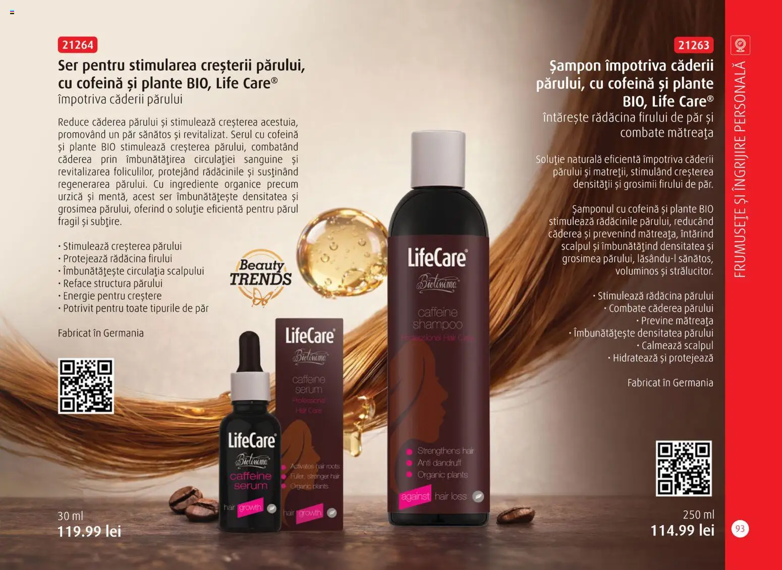 Noul catalog Life Care – valabil de la 01.04.2026 | Pagină: 95 | Produse: Şerit ödül, Serum, Șampon
