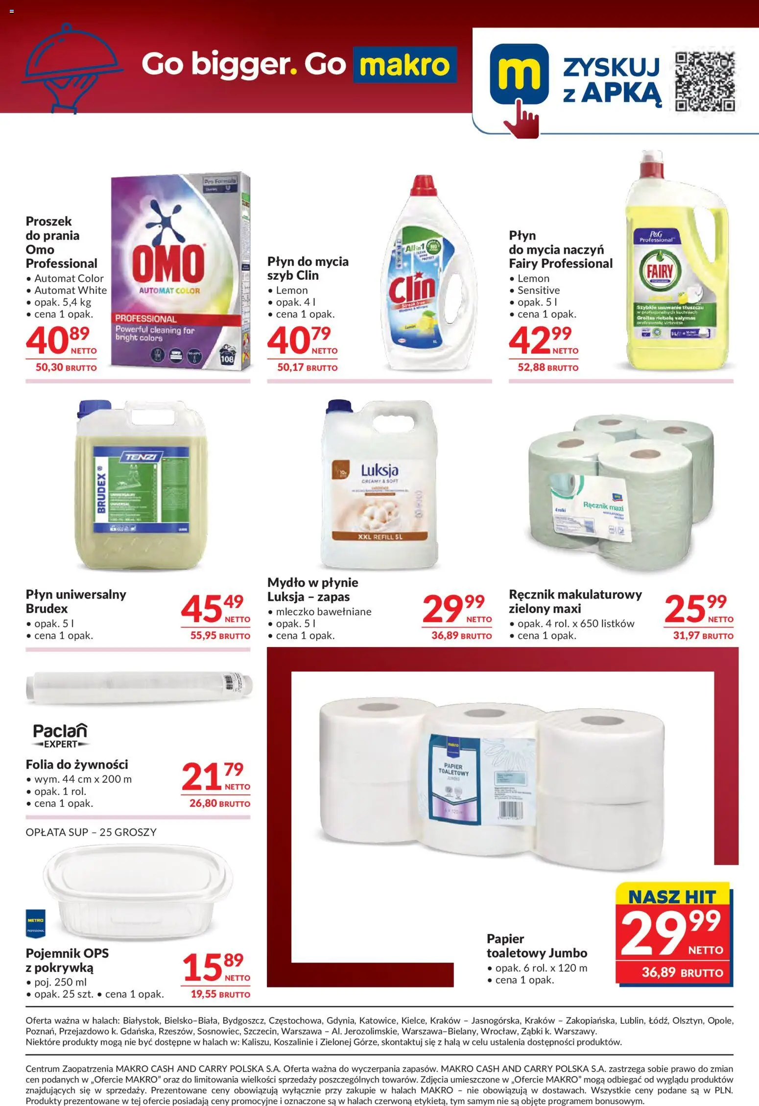 Makro gazetka - Oferta dla gastronomii od 29.09.2026 | Strona: 10 | Produkty: Proszek, Mydło w płynie, Fairy, Mydło