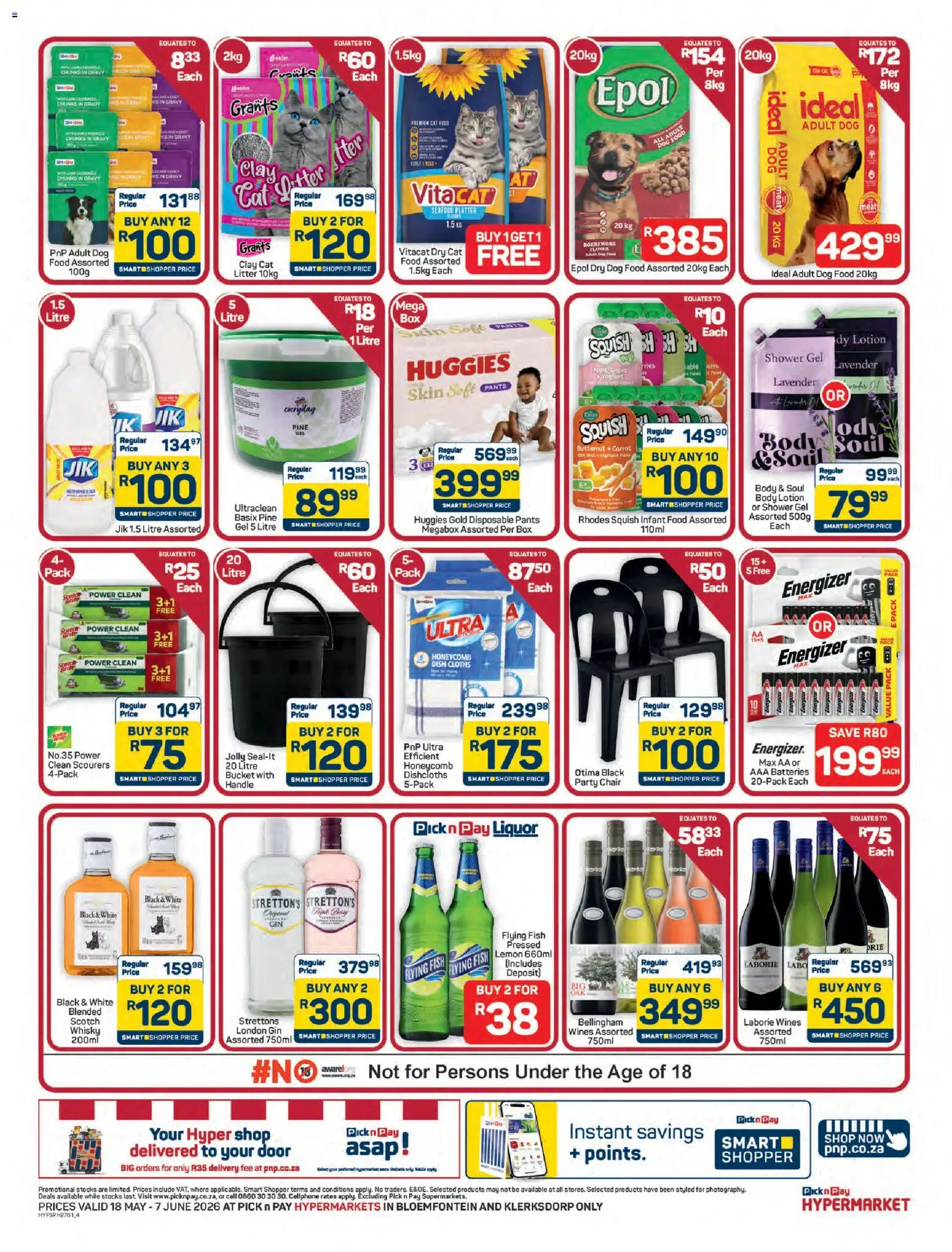 New Pick n Pay catalogue – valid from 18.05.2026 | Page: 4 | Products: Table, Chair, Boerewors, Box