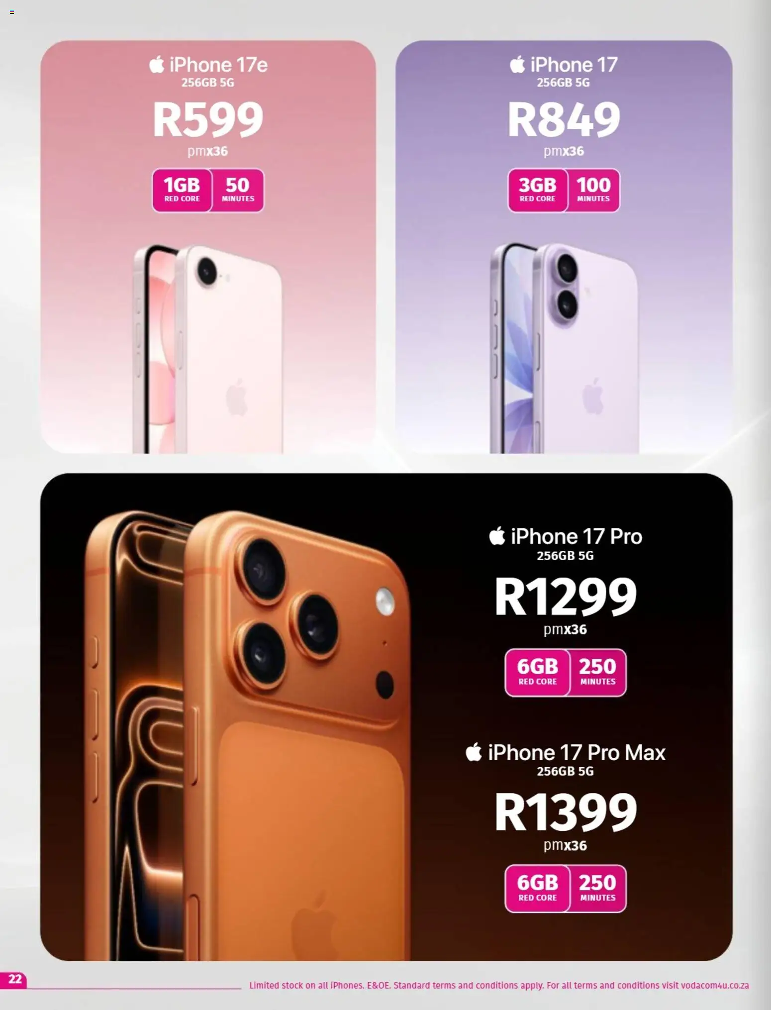 New Vodacom catalogue – valid from 07/08/2026 | Page: 22 | Products: Stock