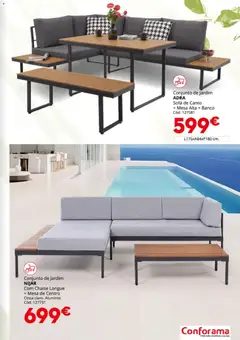 Pré-visualização Conforama Jardim válido de 19.03.2026 | Página: 5 | Produtos: Banco, Sofá, Mesa