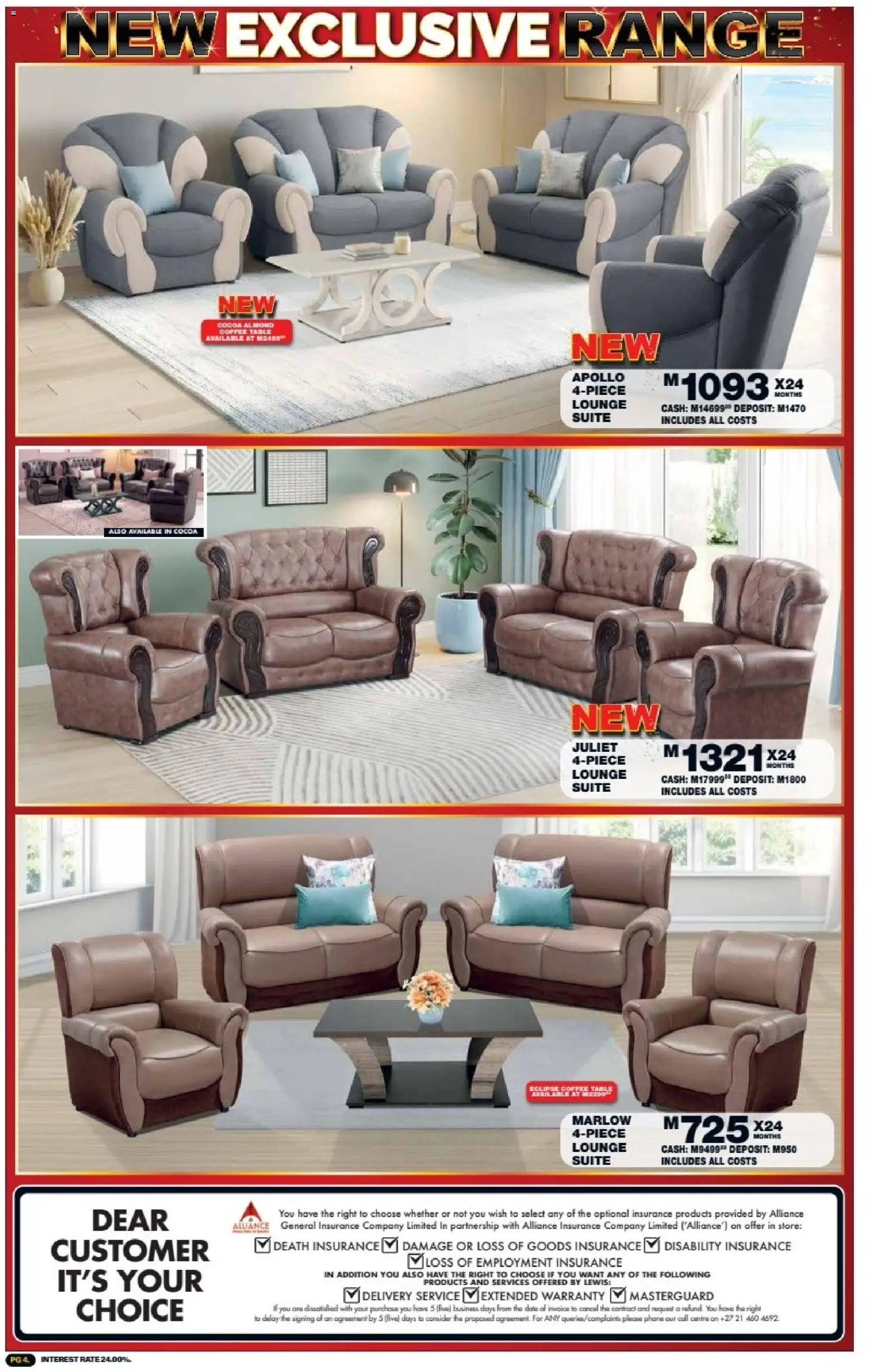 New Lewis Stores catalogue – valid from 05/10/2026 | Page: 4 | Products: Phone, Cocoa, Coffee table, Table