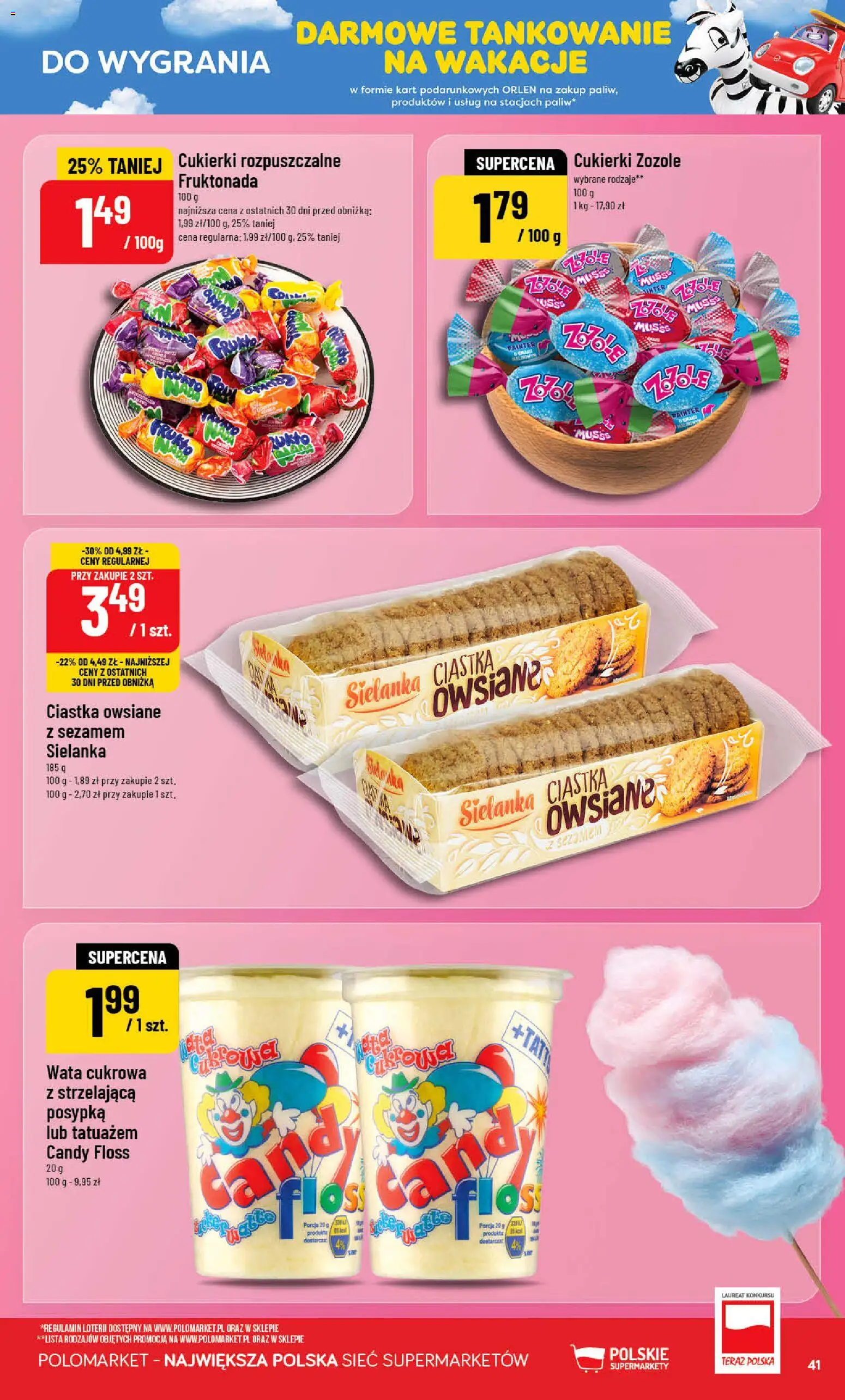 POLOmarket gazetka od 01.07.2026 | Strona: 41 | Produkty: Cukierki zozole, Cukierki, Ciastka, Ciastka owsiane