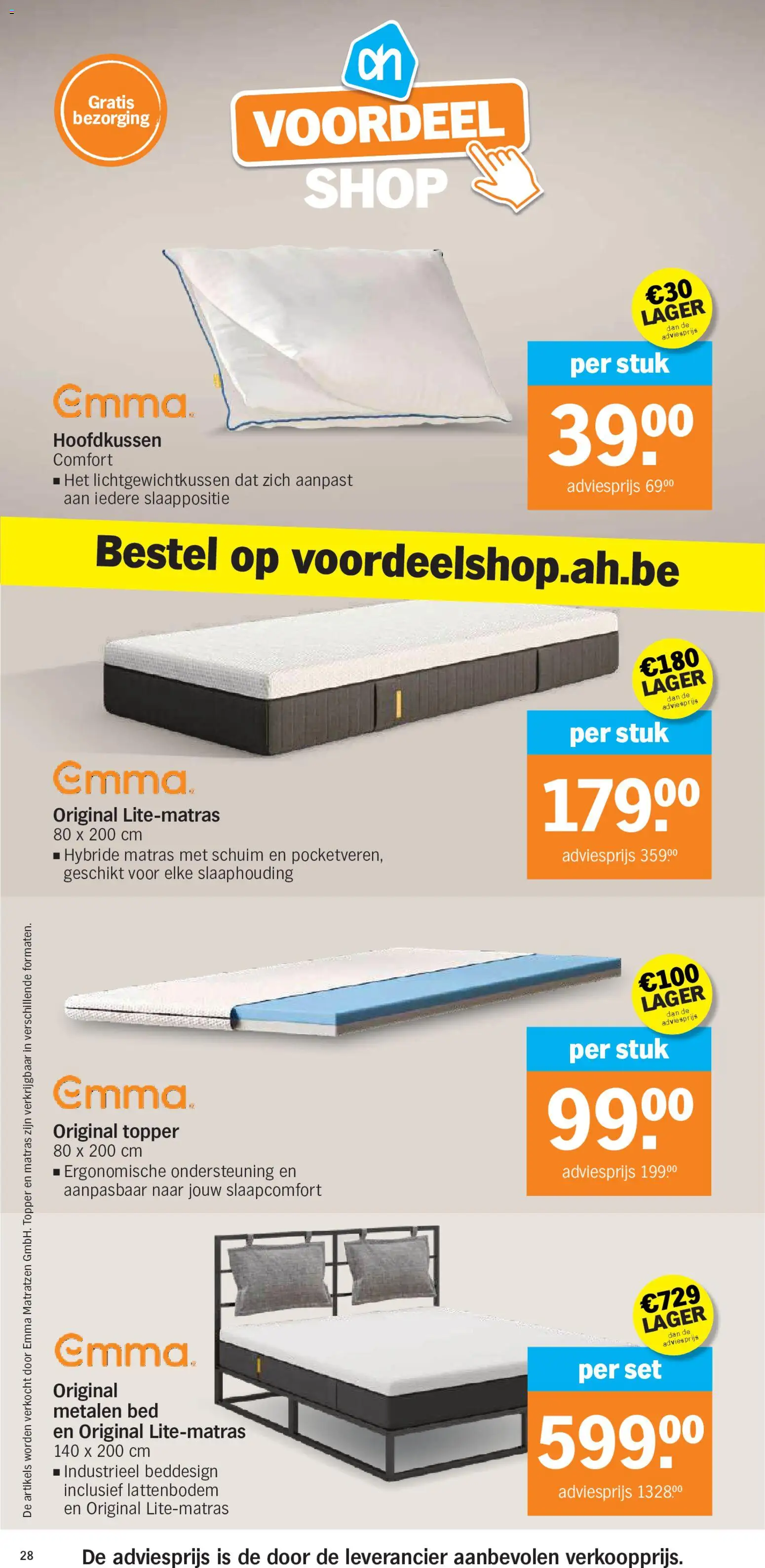 {H1} | Pagina: 28 | Producten: Schuim, Bed, Matras