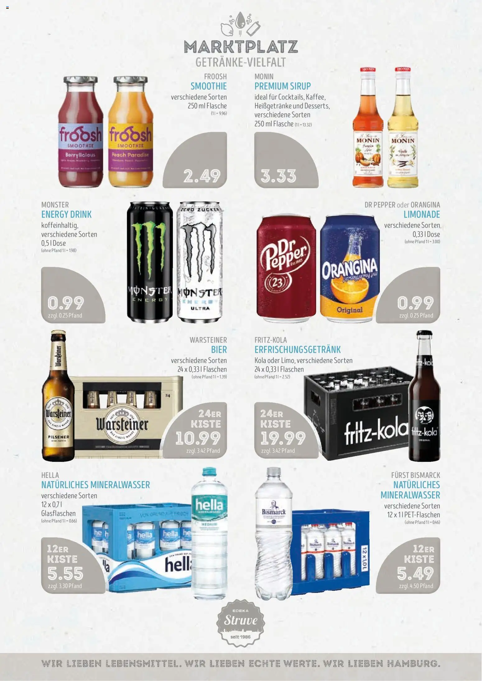 Edeka Struve Prospekt – gültig ab 28.09.2026 | Seite: 12 | Produkte: Bier, Monster, Hella, Warsteiner