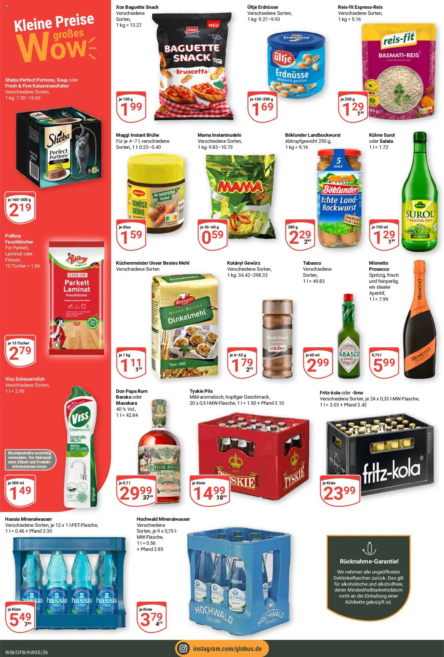 Globus Prospekt Wiesbaden-Nordenstadt – gültig ab 24.08.2026 | Seite: 6 | Produkte: Ultje erdnusse, Rum, Pils, Brühe