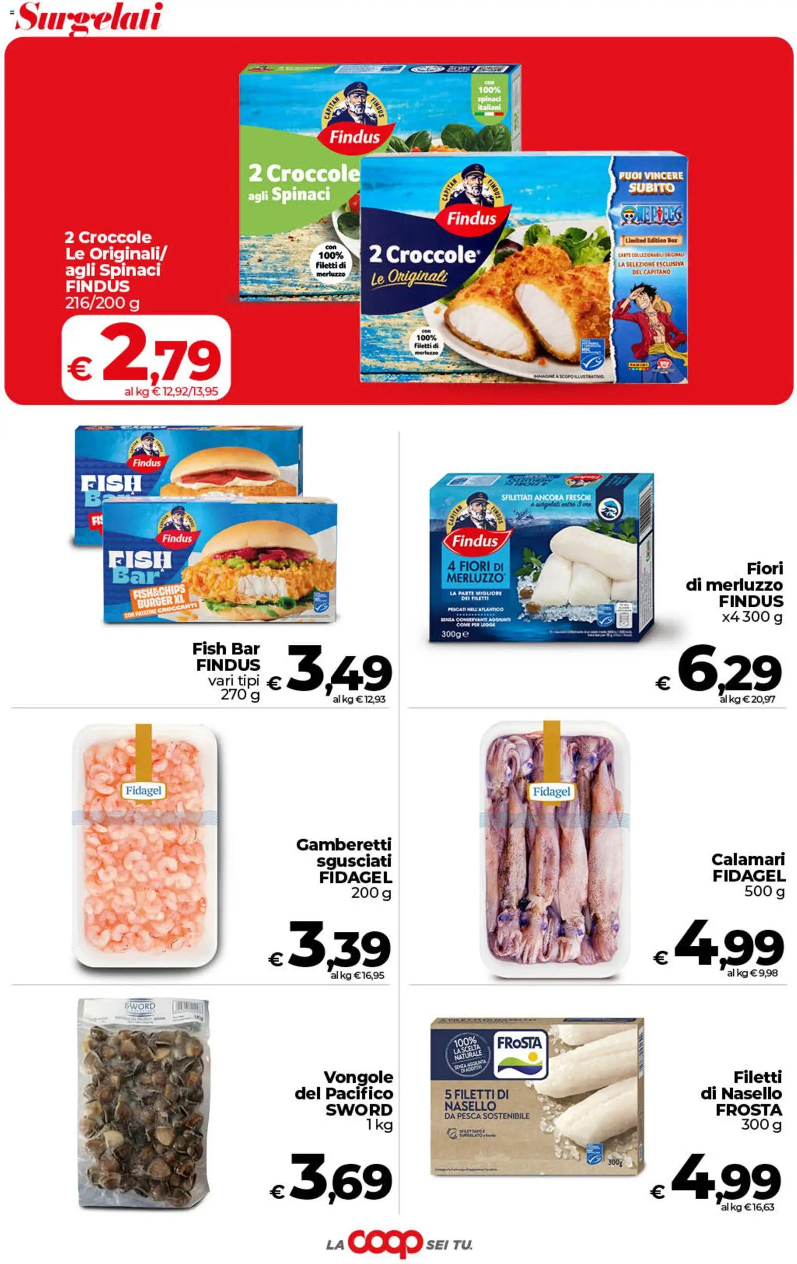 Volantino COOP del 19.05.2026 | Pagina: 22 | Prodotti: Merluzzo, Spinaci, Nasello, Gamberetti