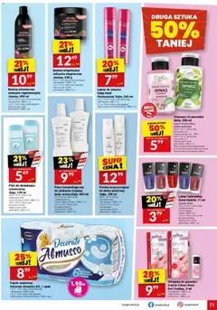Pogląd oferty "Twój Market gazetka" - ważna od 23.09.2026 | Strona: 31 | Produkty: Papier toaletowy, Szampon, Lakier do włosów, Odżywka do paznokci