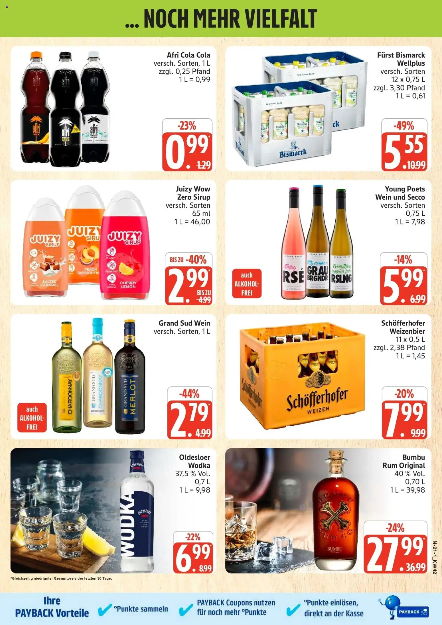 Marktkauf Prospekt Cuxhaven (ab 12.10.2026) » Angebote online | Seite: 21 | Produkte: Rum, Sirup, Alkohol, Wein