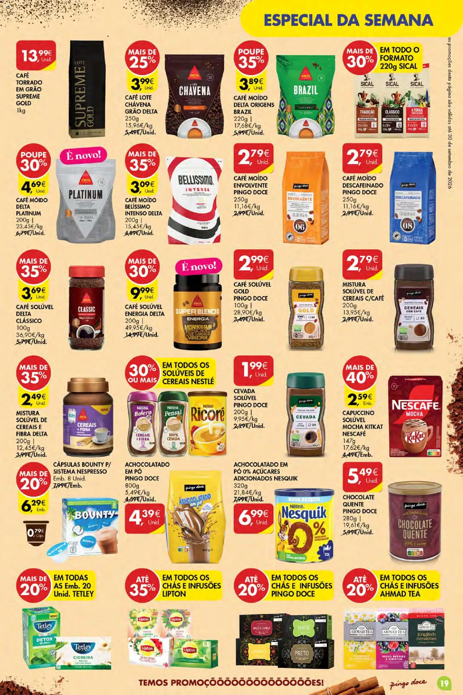 Pingo Doce Poupe Esta Semana Açores │ válido de 17/09/2026 | Página: 19 | Produtos: Café solúvel, Cápsulas, Nespresso, Café