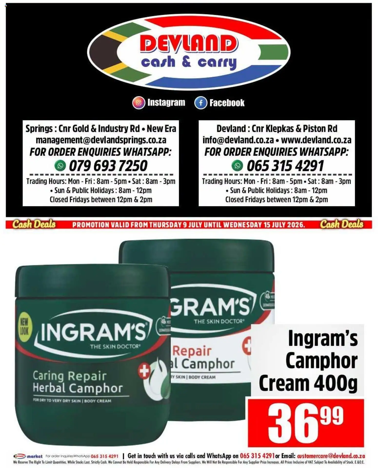 New Devland catalogue – valid from 09/07/2026 | Page: 7 | Products: Cream, Body cream