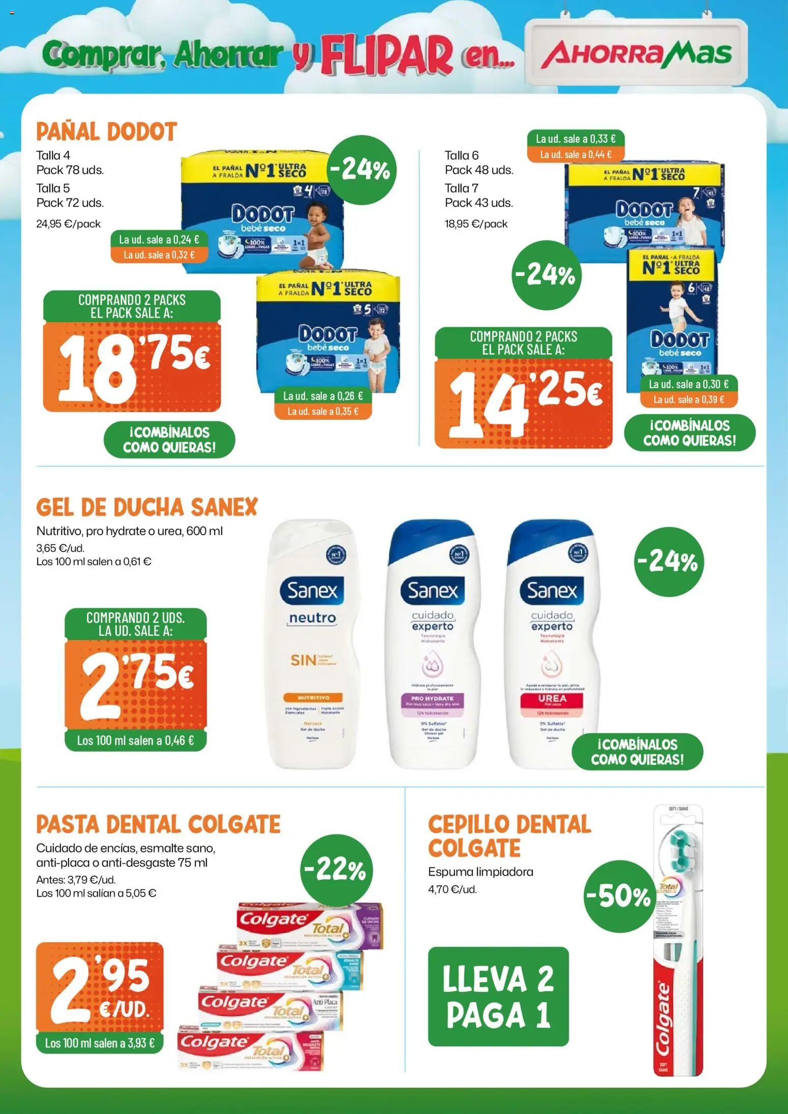 AhorraMas folleto │ válido desde el 23/07/2026 | Página: 10 | Productos: Cepillo, Gel de ducha, Pasta dental, Ducha