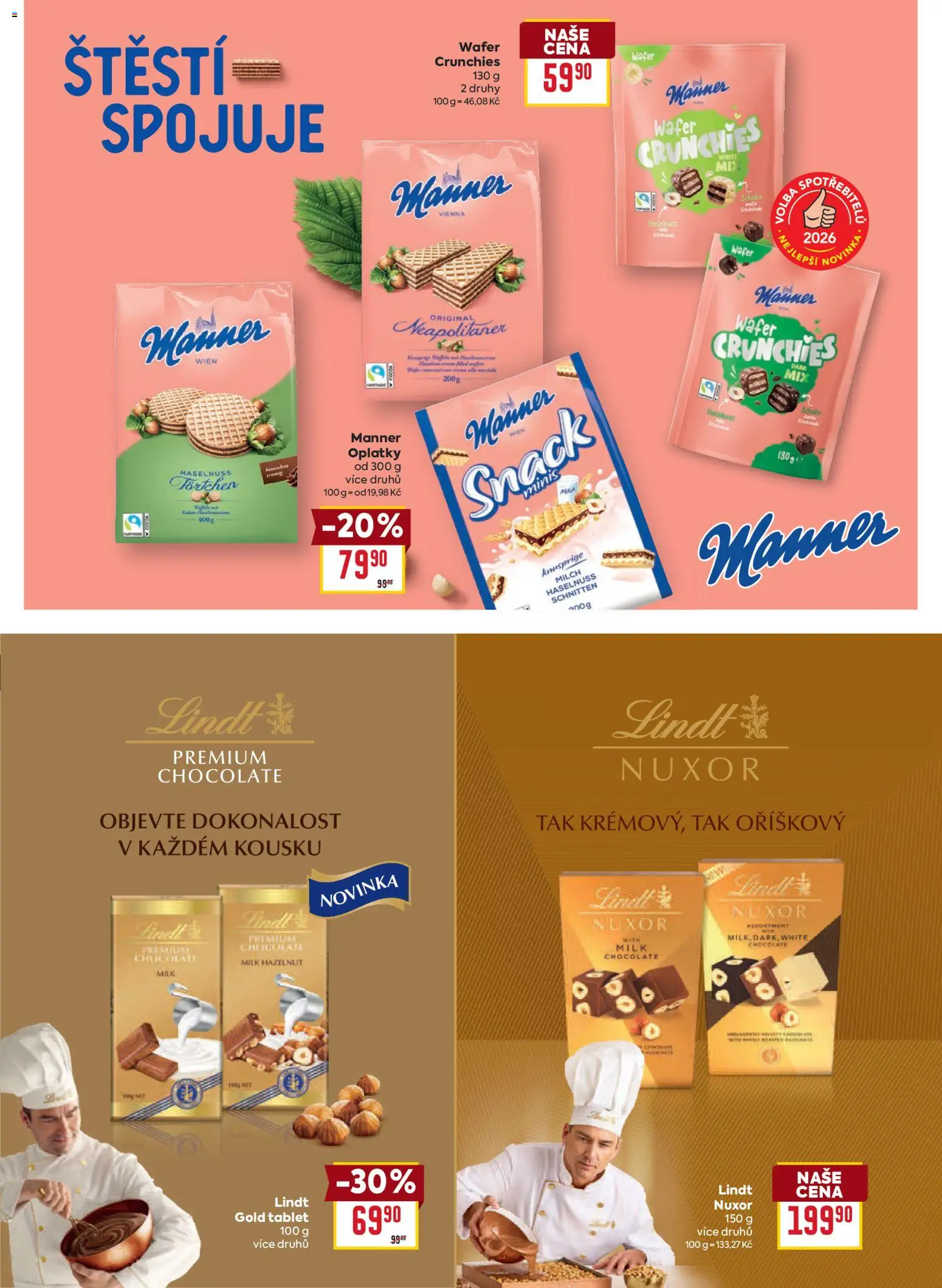 Billa leták - Vaše oblíbené značky od 12.08.2026 | Strana: 16 | Produkty: Lindt, Tablet, Oplatky, Milk chocolate