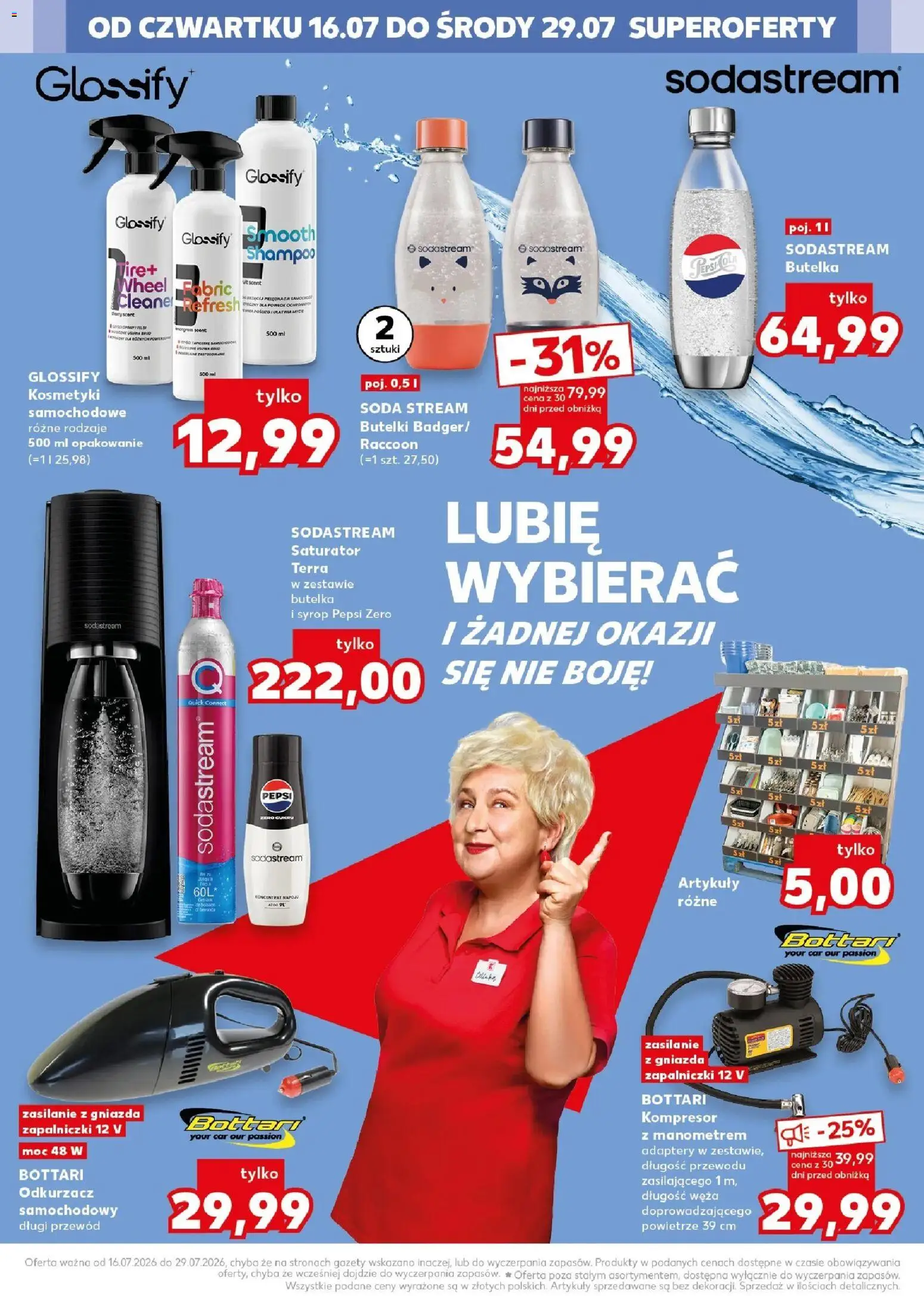 Kaufland gazetka - Złap Okazje od 16.07.2026 | Strona: 16 | Produkty: Kosmetyki, Odkurzacz, Pepsi, Gazety
