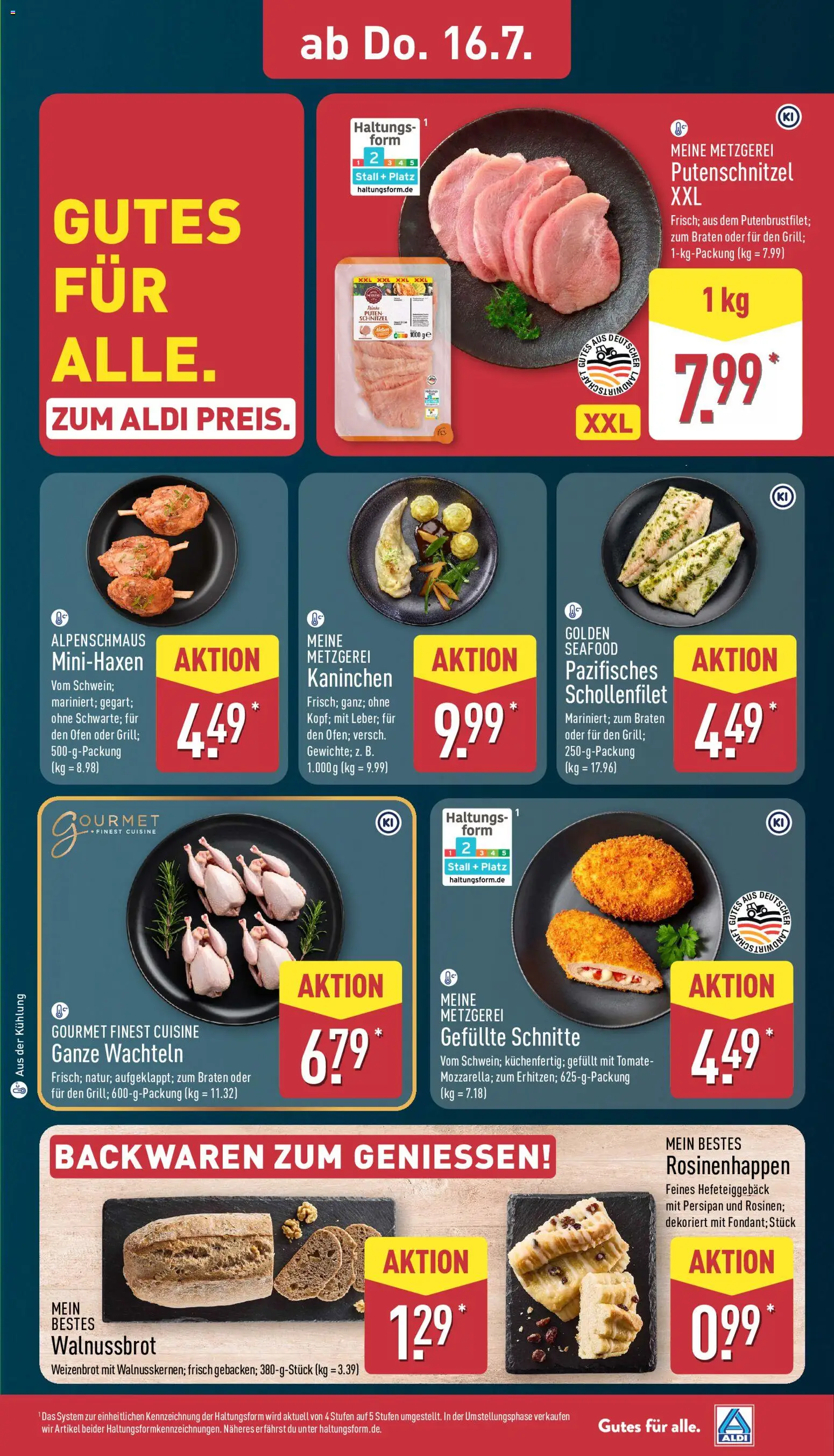 Aldi Prospekt – gültig ab 13.07.2026 | Seite: 27 | Produkte: Ofen, Kaninchen, Schnitzel, Putenschnitzel