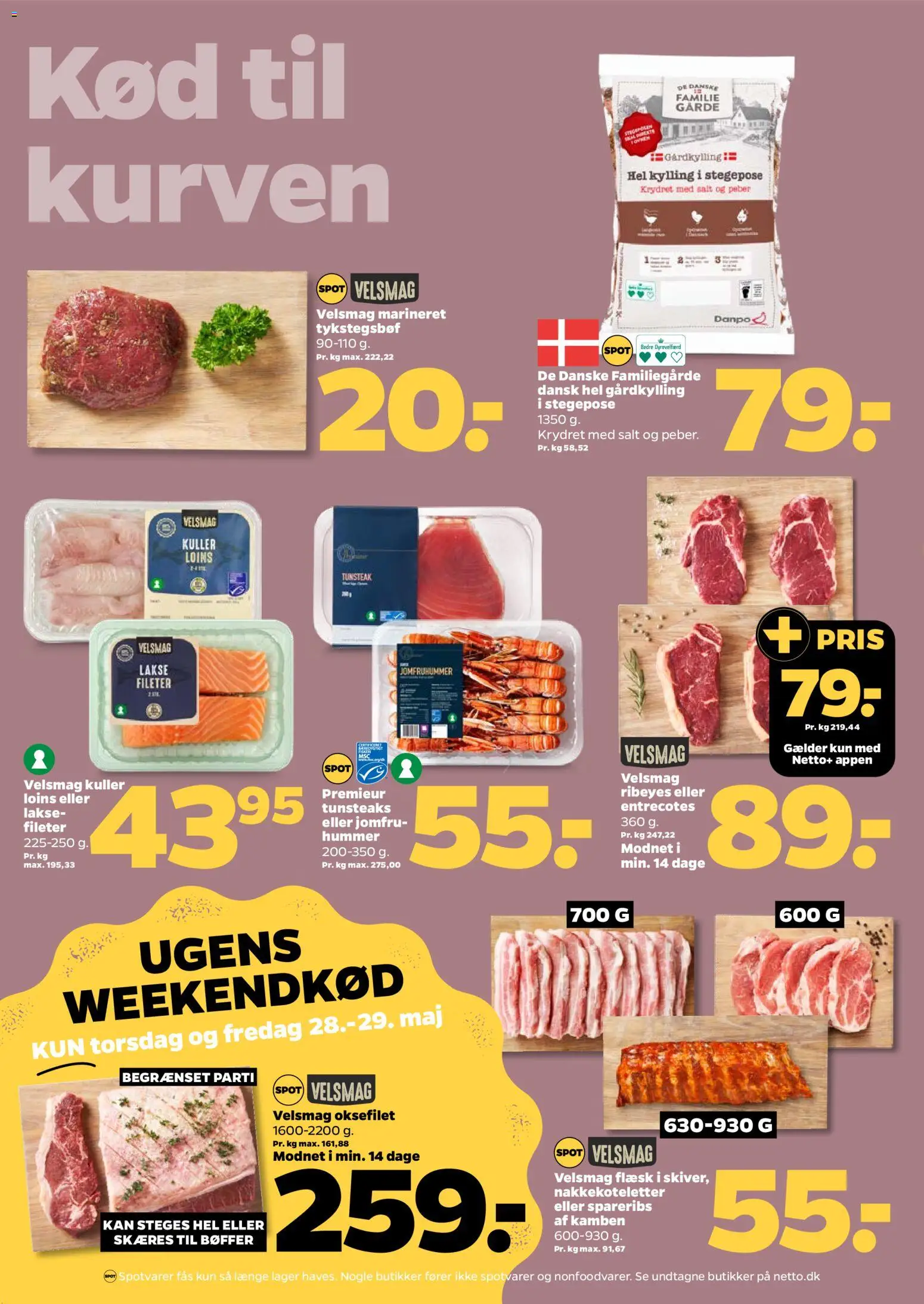 Netto tilbudsavis – gyldig fra 23.05.2026 | Side: 5 | Produkter: Bøffer, Salt, Hummer, Spareribs