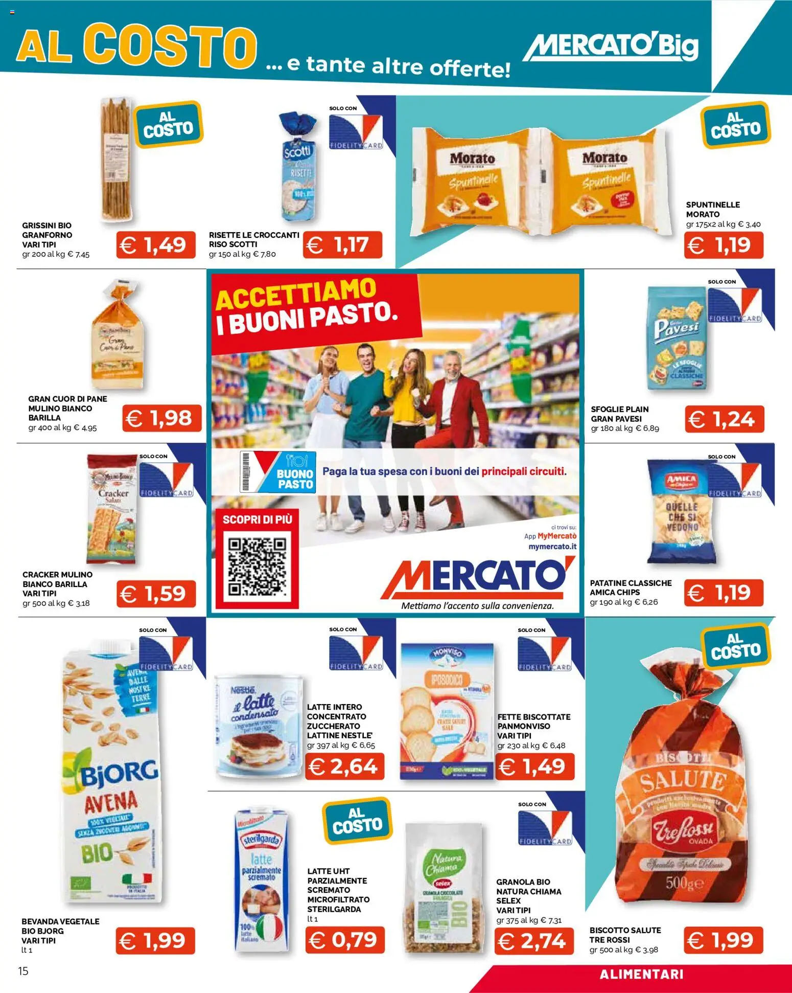 Volantino Mercatò del 03/08/2026 | Pagina: 15 | Prodotti: Riso, Patatine, Grissini, Fette biscottate