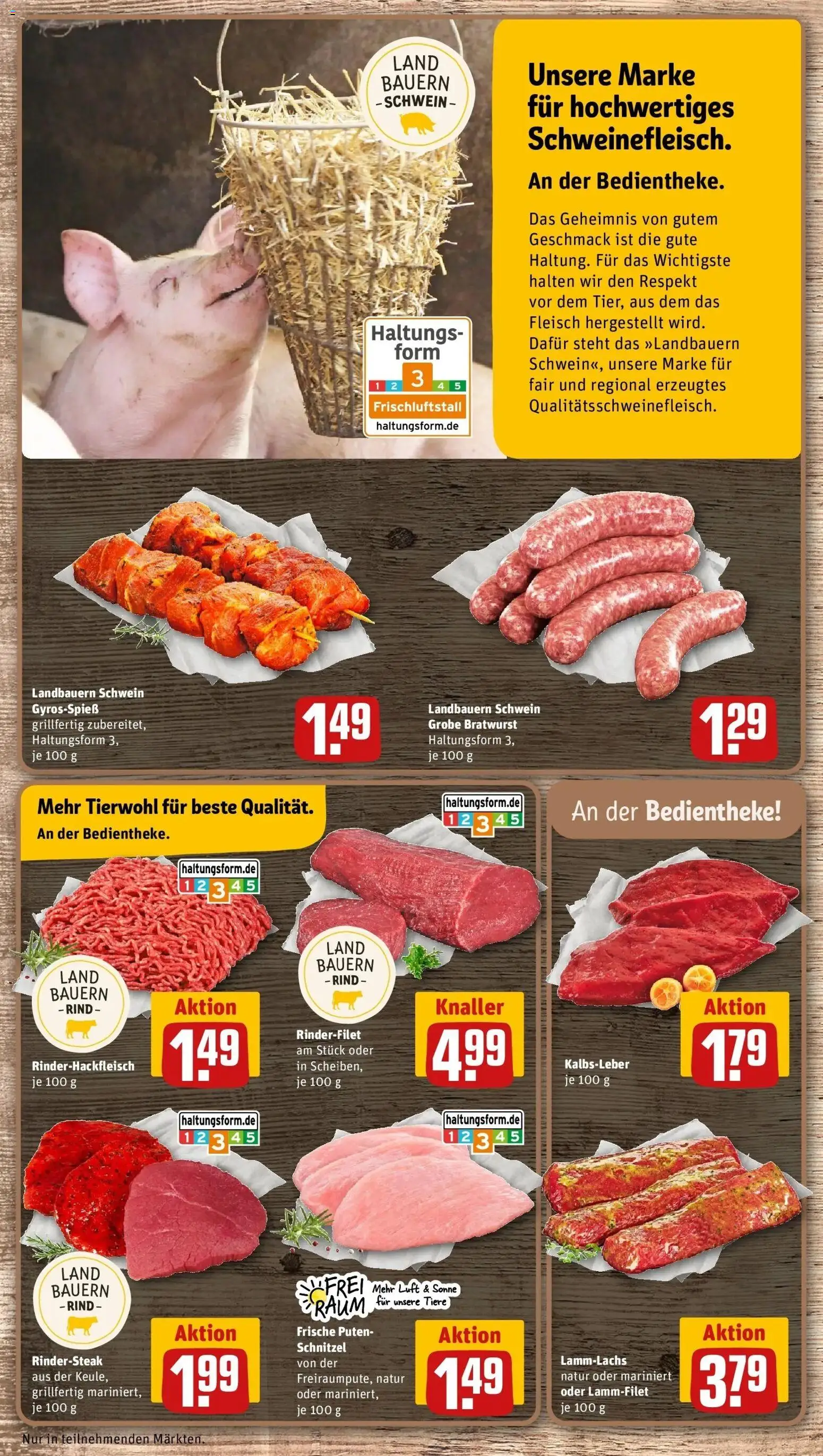 REWE Prospekt ab 31.08.2026 zum Blättern » Angebote | Seite: 10 | Produkte: Rinderfilet, Schnitzel, Kalbsleber, Fleisch