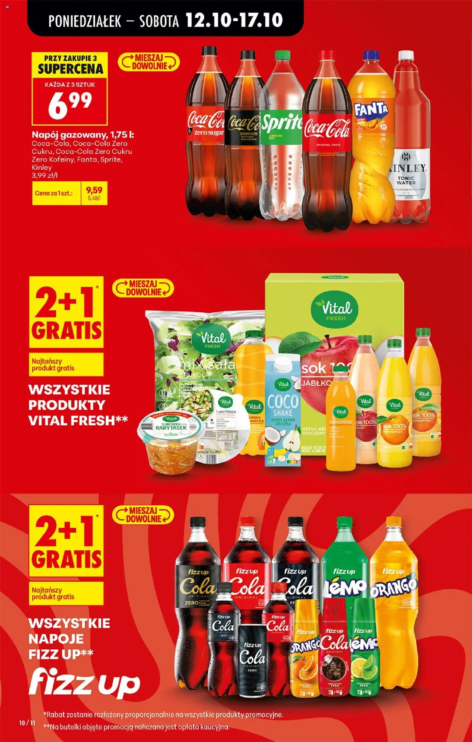 Biedronka Polsko leták - Codziennie niskie ceny od 12.10.2026 | Strana: 14 | Produkty: Nápoje, Sprite, Kokos, Cola