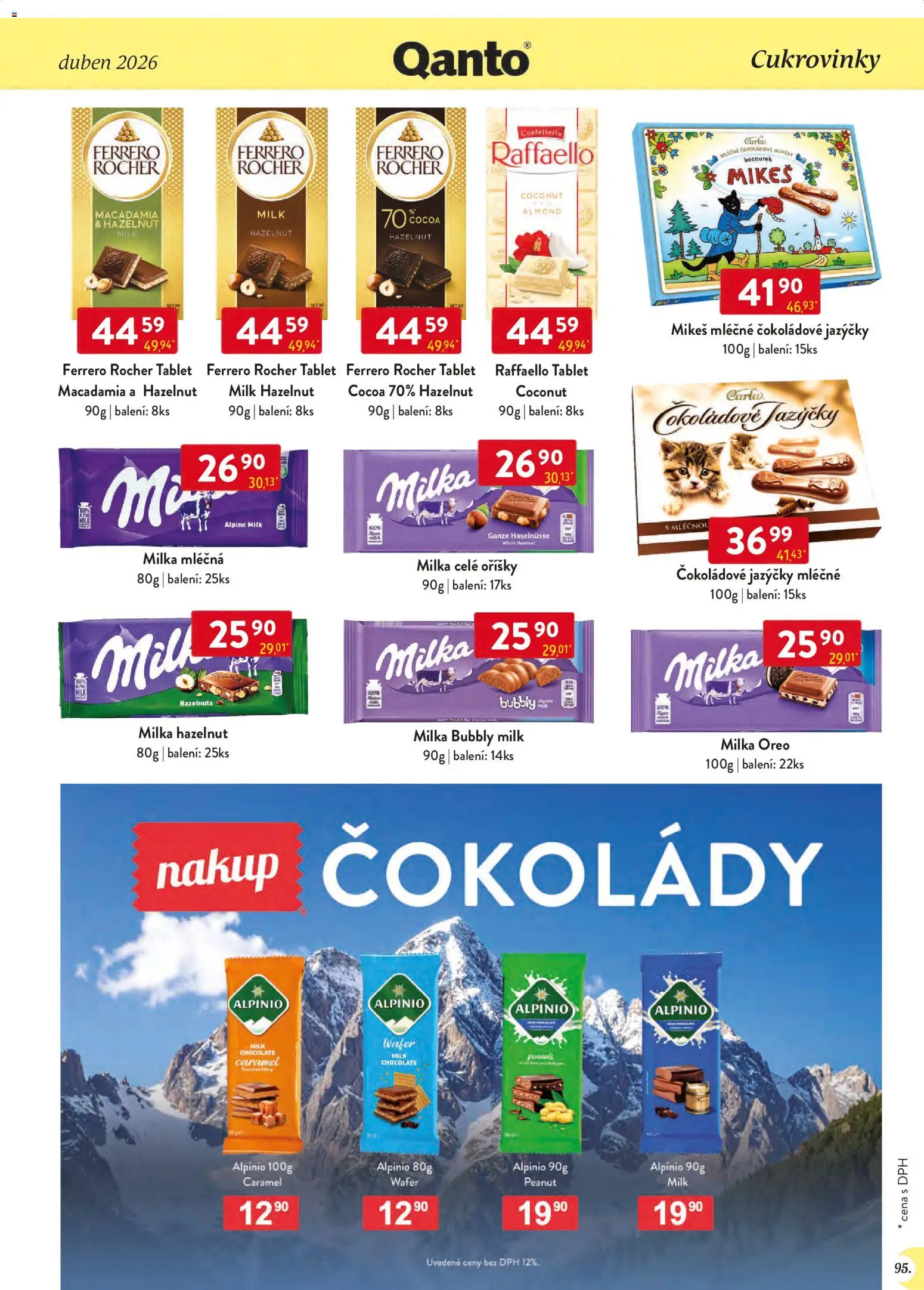 Astur & Qanto leták - Velkoobchod 04/2026 od 01.04.2026 | Strana: 95 | Produkty: Milka, Tablet, Oreo, Milk chocolate