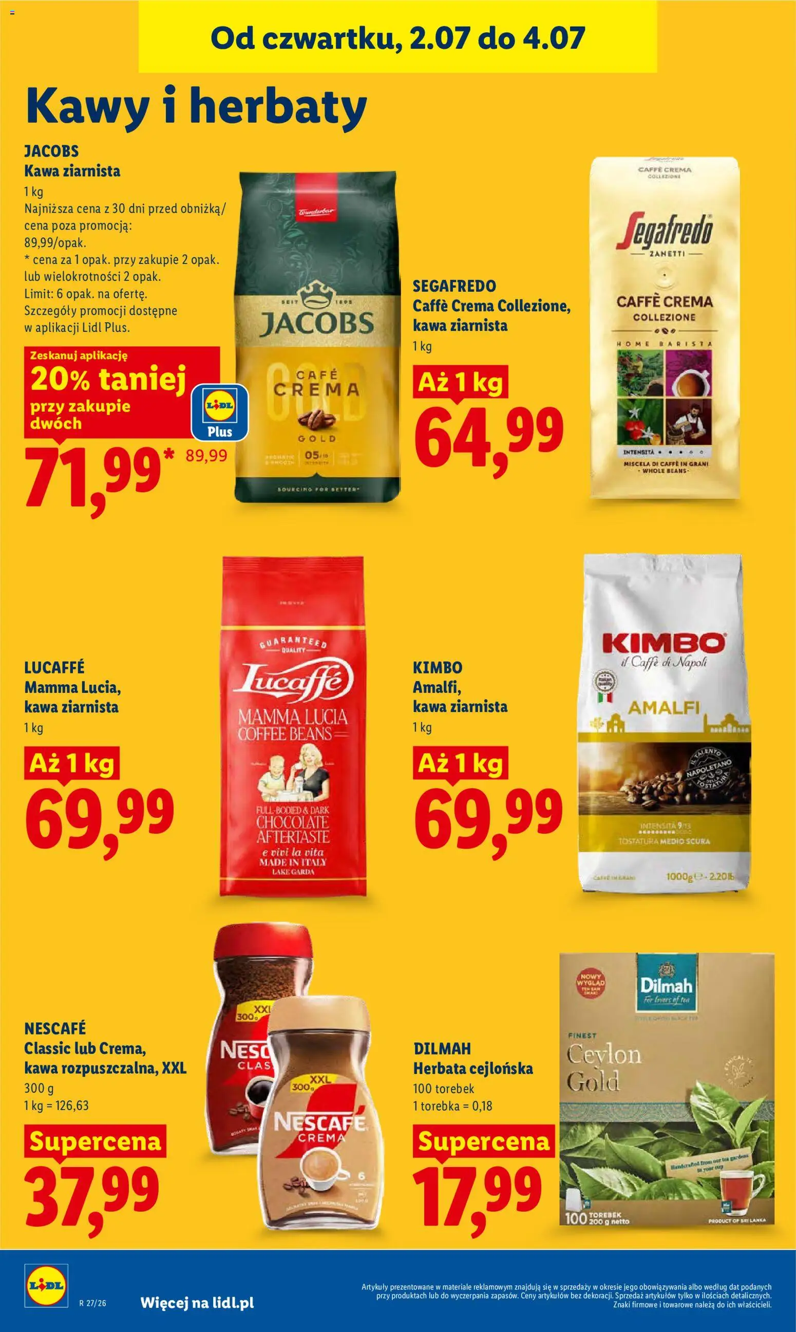 Lidl Polsko leták od 02.07.2026 | Strana: 80 | Produkty: Finest, Jacobs, Crema, Caffè crema