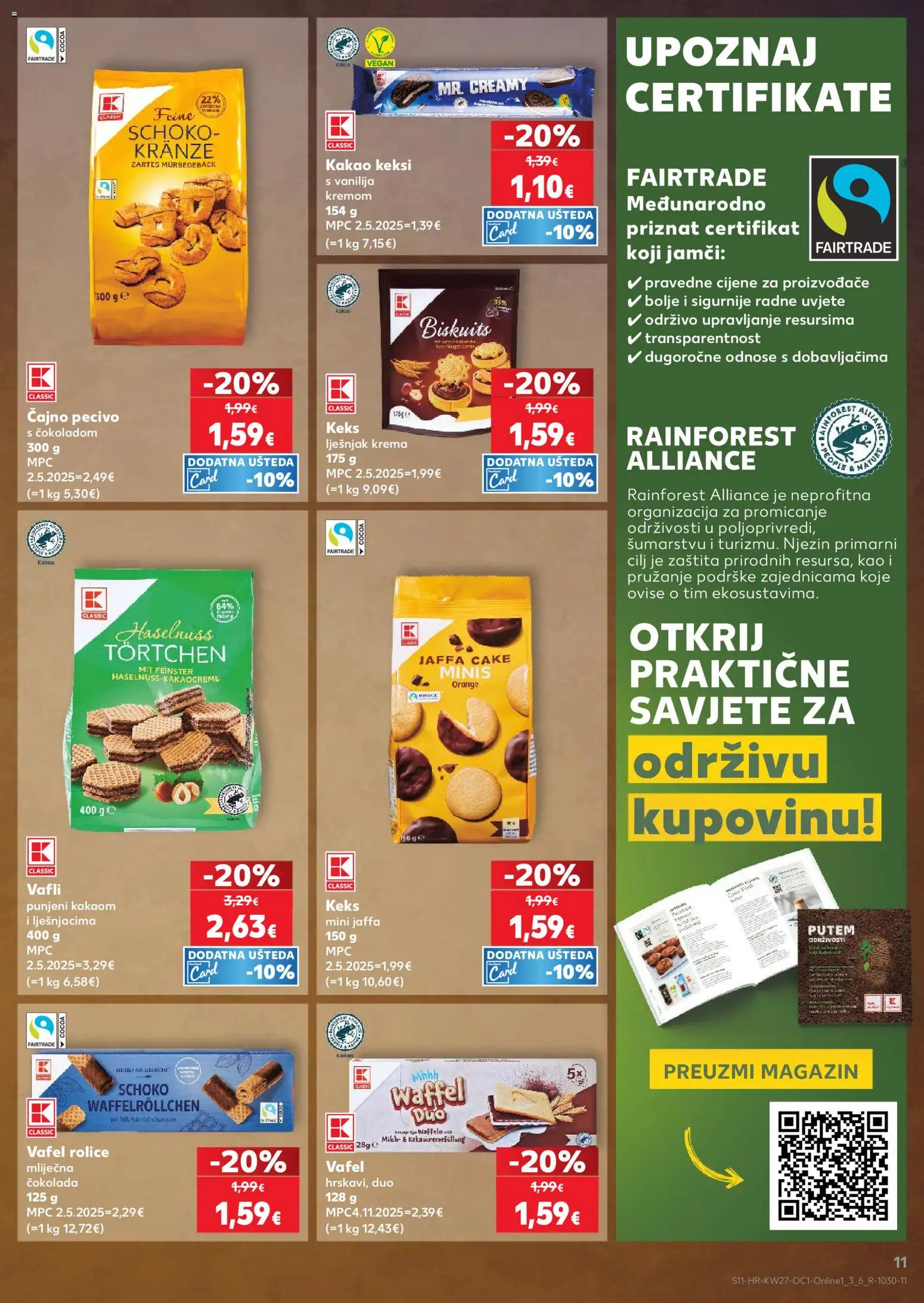 Kaufland katalog | vrijedi od 01.07.2026 | Stranica: 11 | Proizvodi: Čokolada, Lješnjak, Kakao, Pecivo