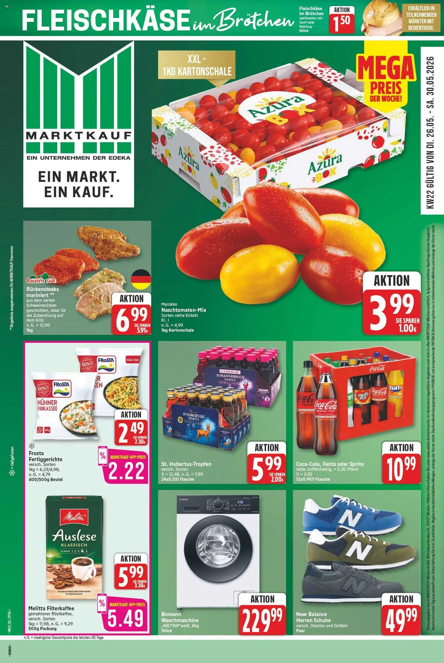 Marktkauf Prospekt – gültig ab 26.05.2026 | Seite: 1 | Produkte: Grill, Box, Fertiggerichte, Schweinerucken