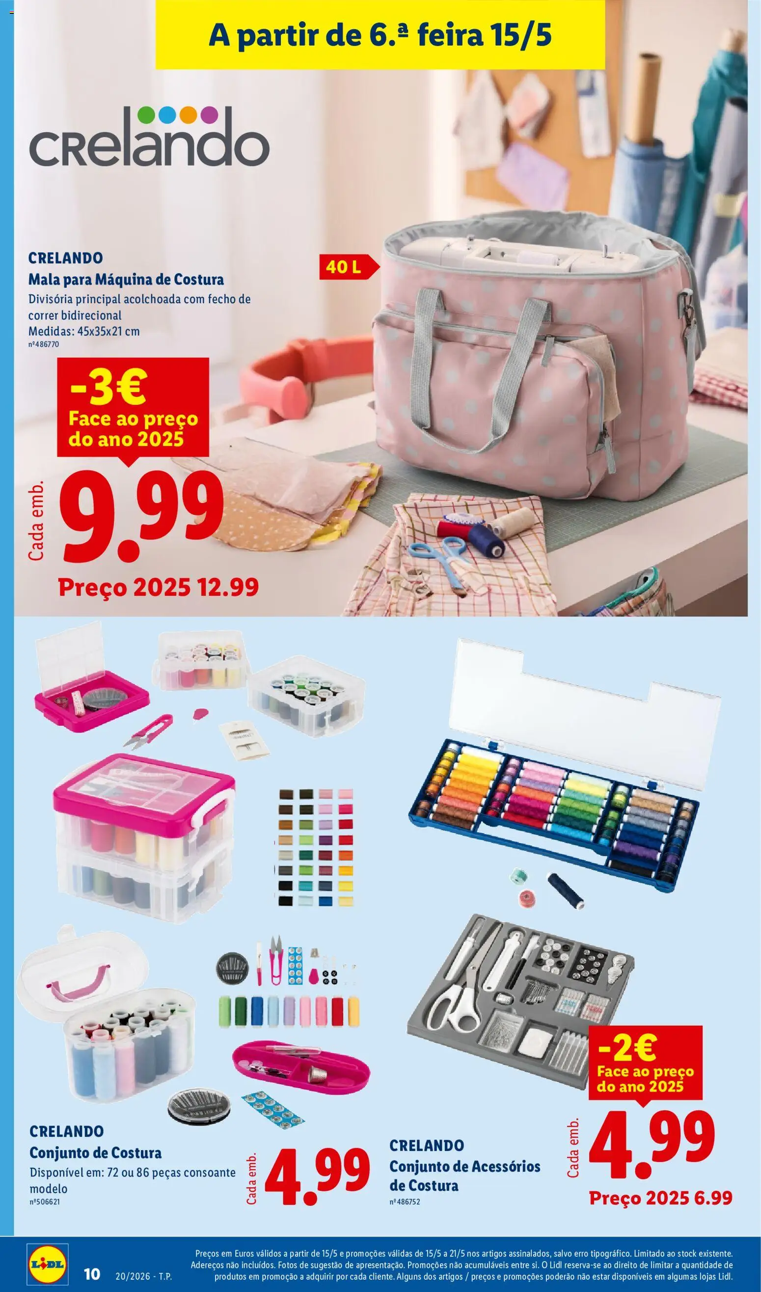 Lidl Novidades │ válido de 11.05.2026 | Página: 10 | Produtos: Máquina de costura