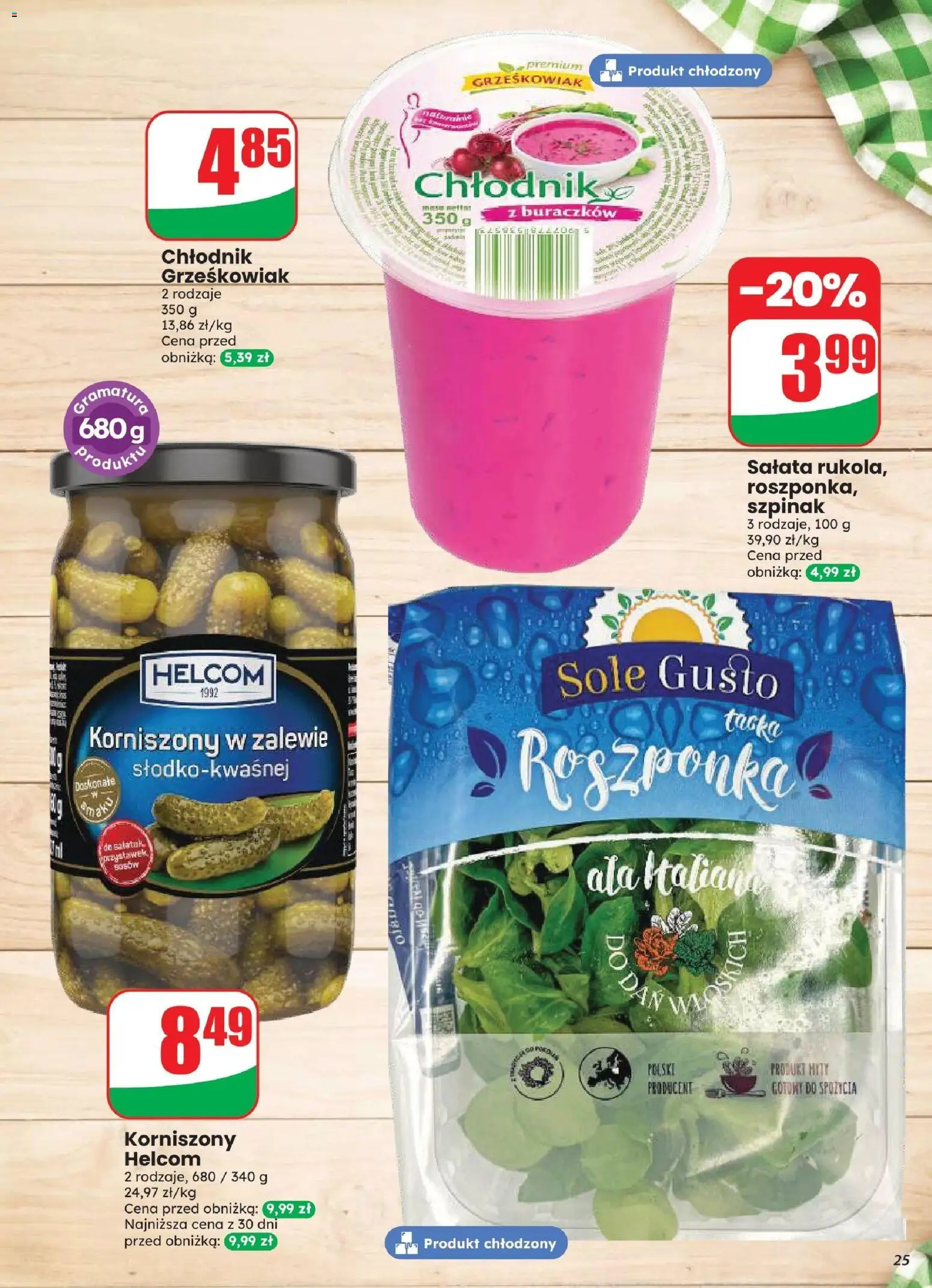 Dino gazetka od 12.08.2026 | Strona: 25 | Produkty: Sałata, Szpinak, Roszponka