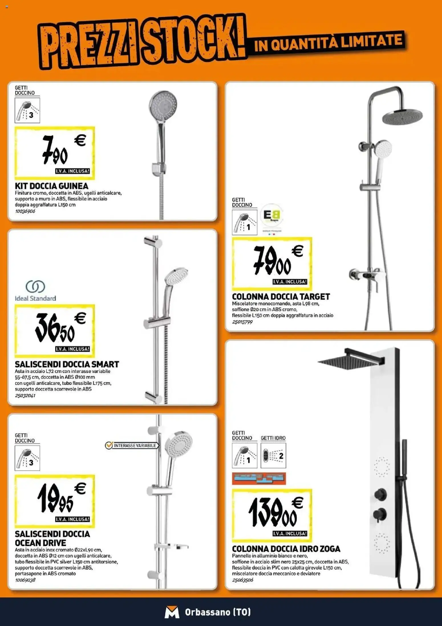 Nuovo TECNOMAT catalogo Orbassano dal 27/08/2026 > offerte anteprima 🛍️ | Pagina: 3 | Prodotti: Tubo, Miscelatore, Alluminio, Doccia