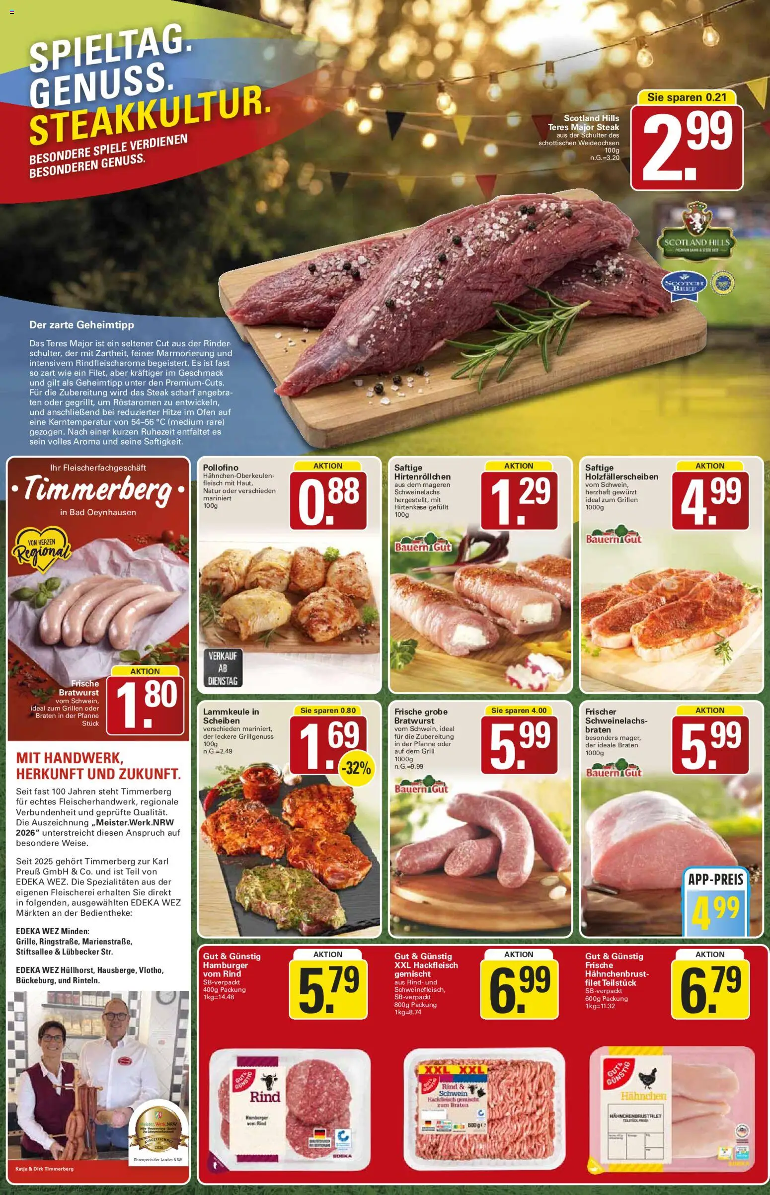 WEZ Prospekt – gültig ab 29.06.2026 | Seite: 4 | Produkte: Lammkeule, Grill, Fleisch, Hackfleisch