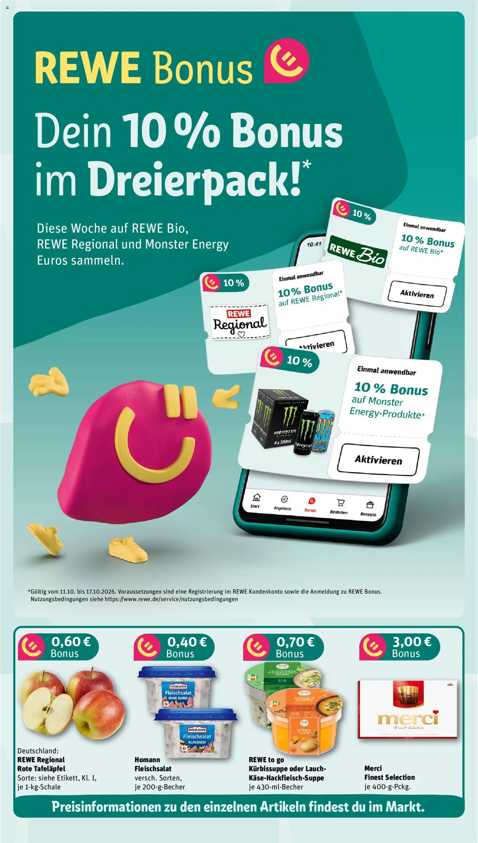 Nahkauf Prospekt – gültig ab 12.10.2026 | Seite: 4 | Produkte: Merci, Energy, Kürbis, Lauch