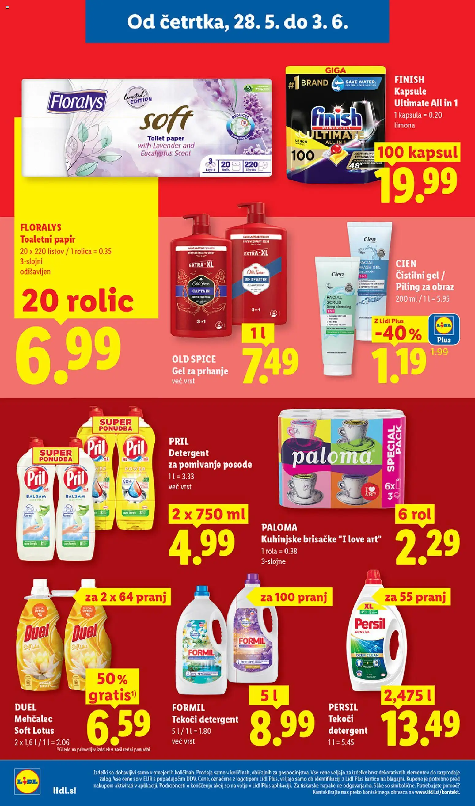 Novi Lidl katalog ponudbe – veljaven od 28.05.2026 | Stran: 22 | Izdelki: Mehčalec, Piling, Detergent, Limona