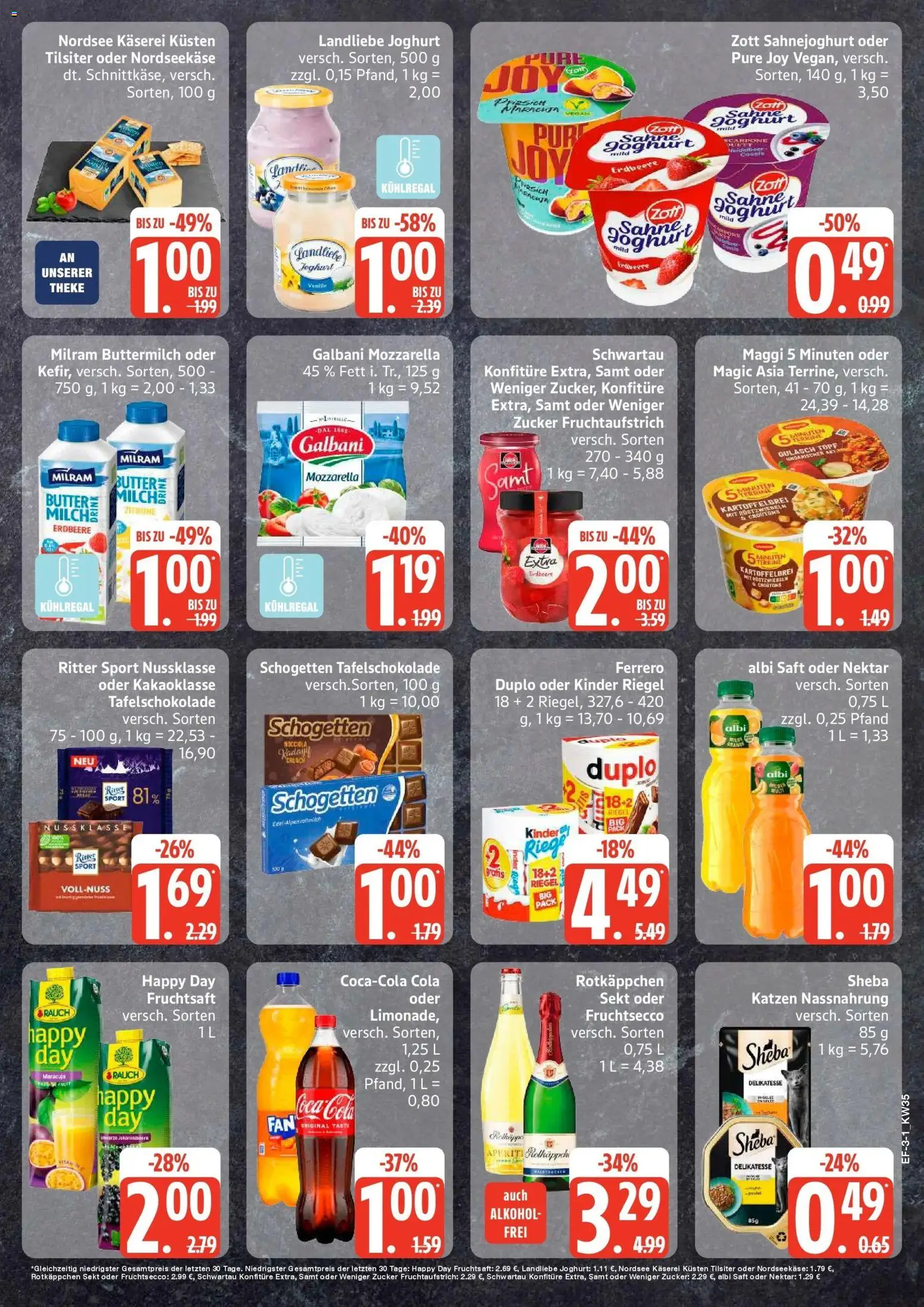 Edeka Prospekt Hamburg (ab 24.08.2026) » Angebote Online | Seite: 3 | Produkte: Kinder riegel, Alkohol, Zitrone, Schogetten