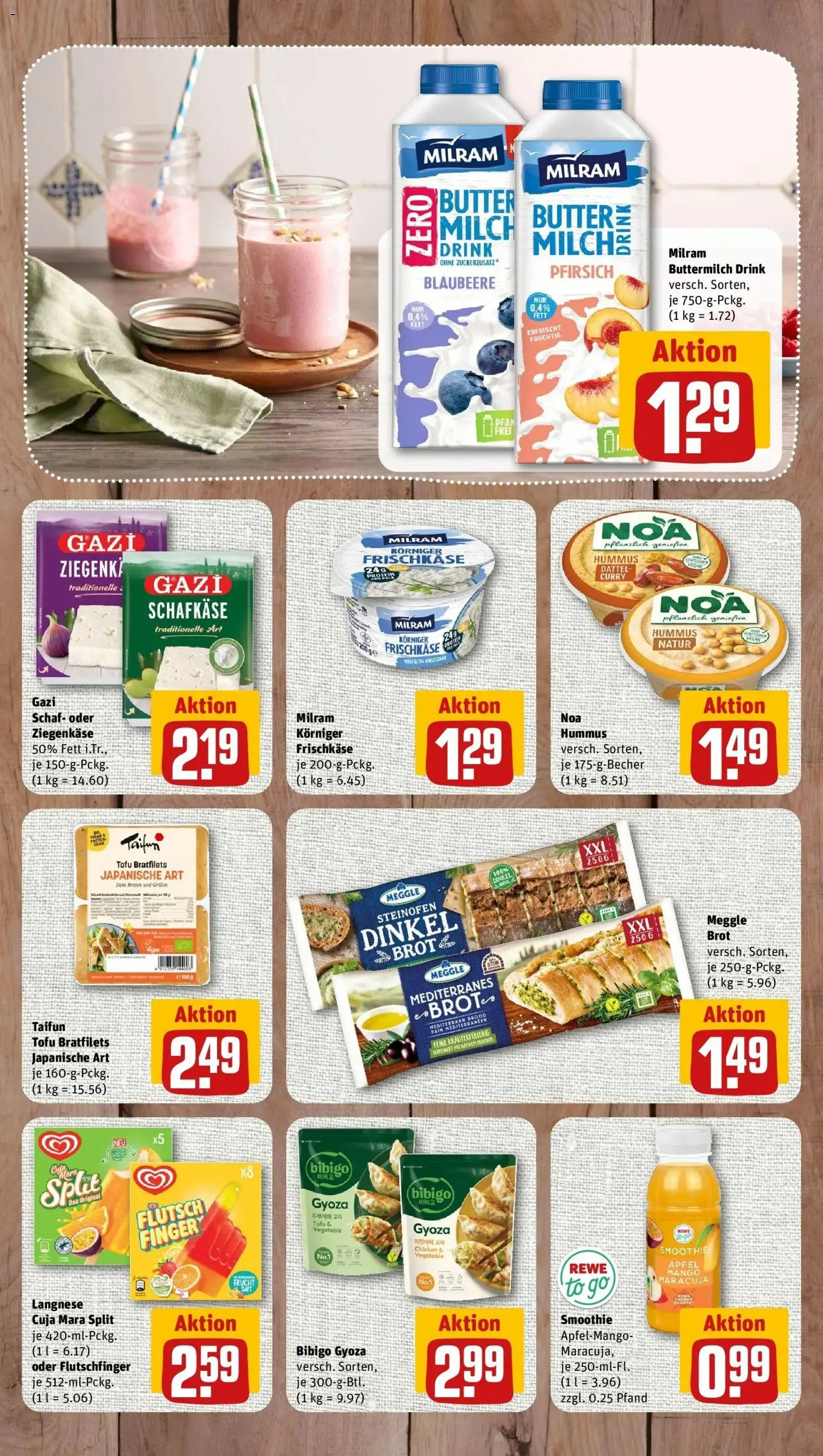 Rewe Prospekt Maintal / Bischofsheim – gültig ab 08.06.2026 | Seite: 7 | Produkte: Buttermilch, Butter, Mango, Frischkase